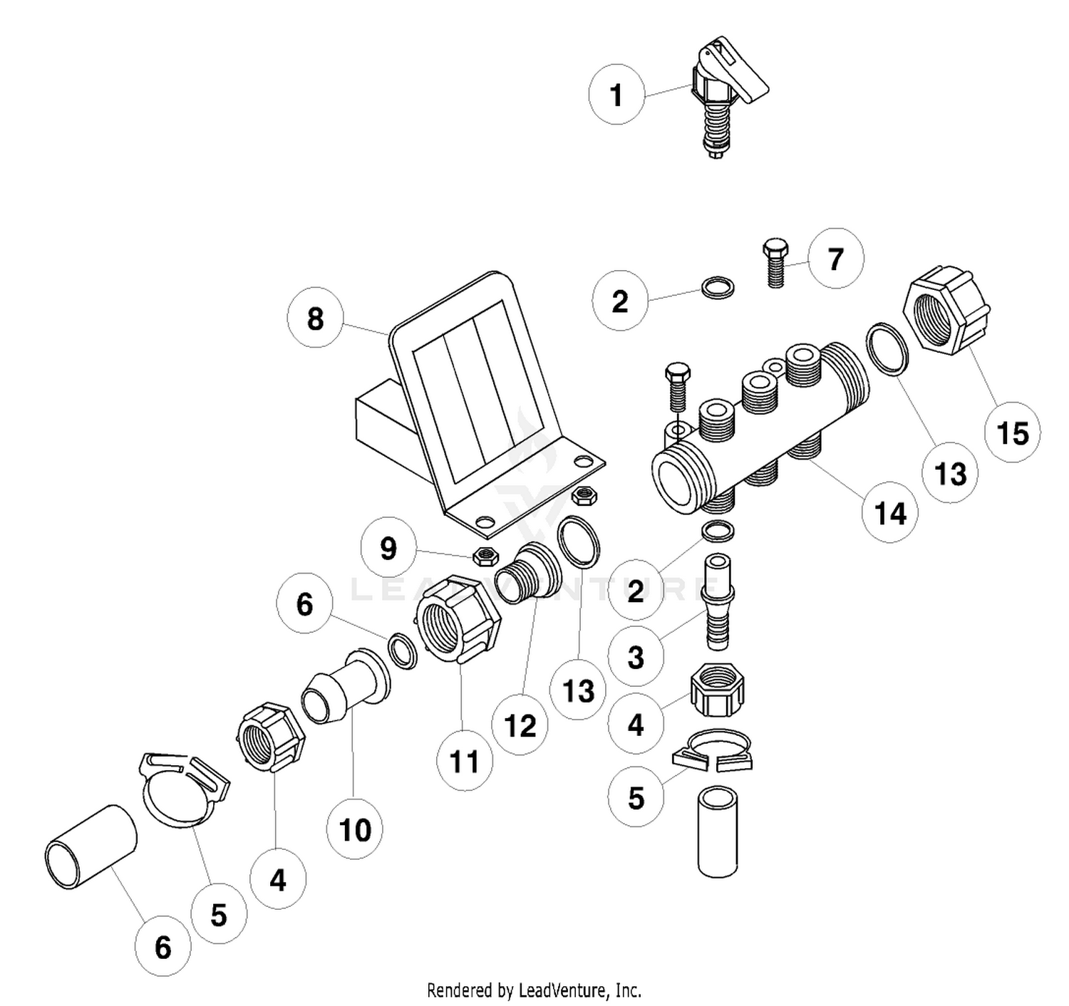 3 SECTION DISTRIBUTION VALVE ASSEMBLY (99-0778)