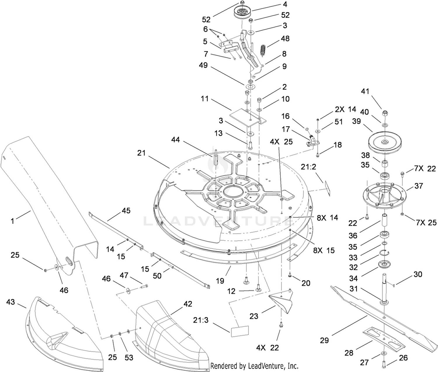 Deck and Spindle Assembly