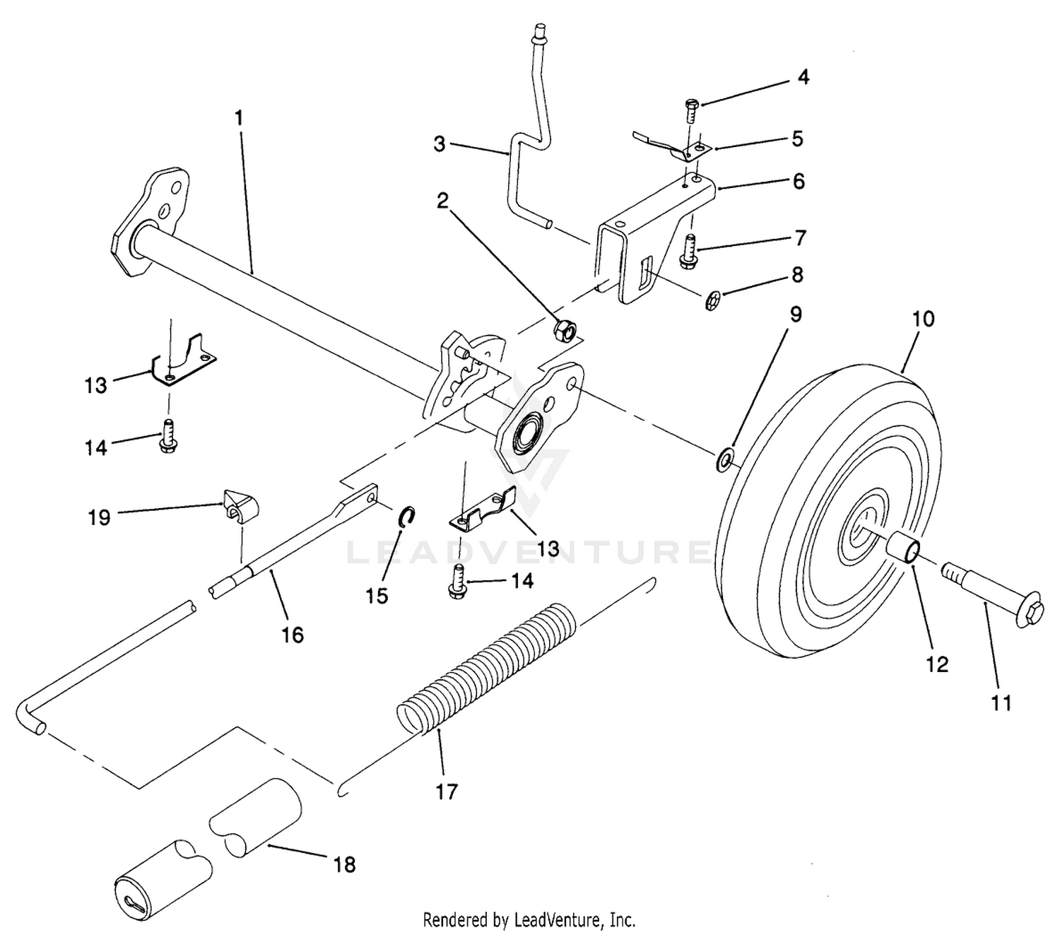 H.p. Rear Axle Assembly (model No. 20901b Only)