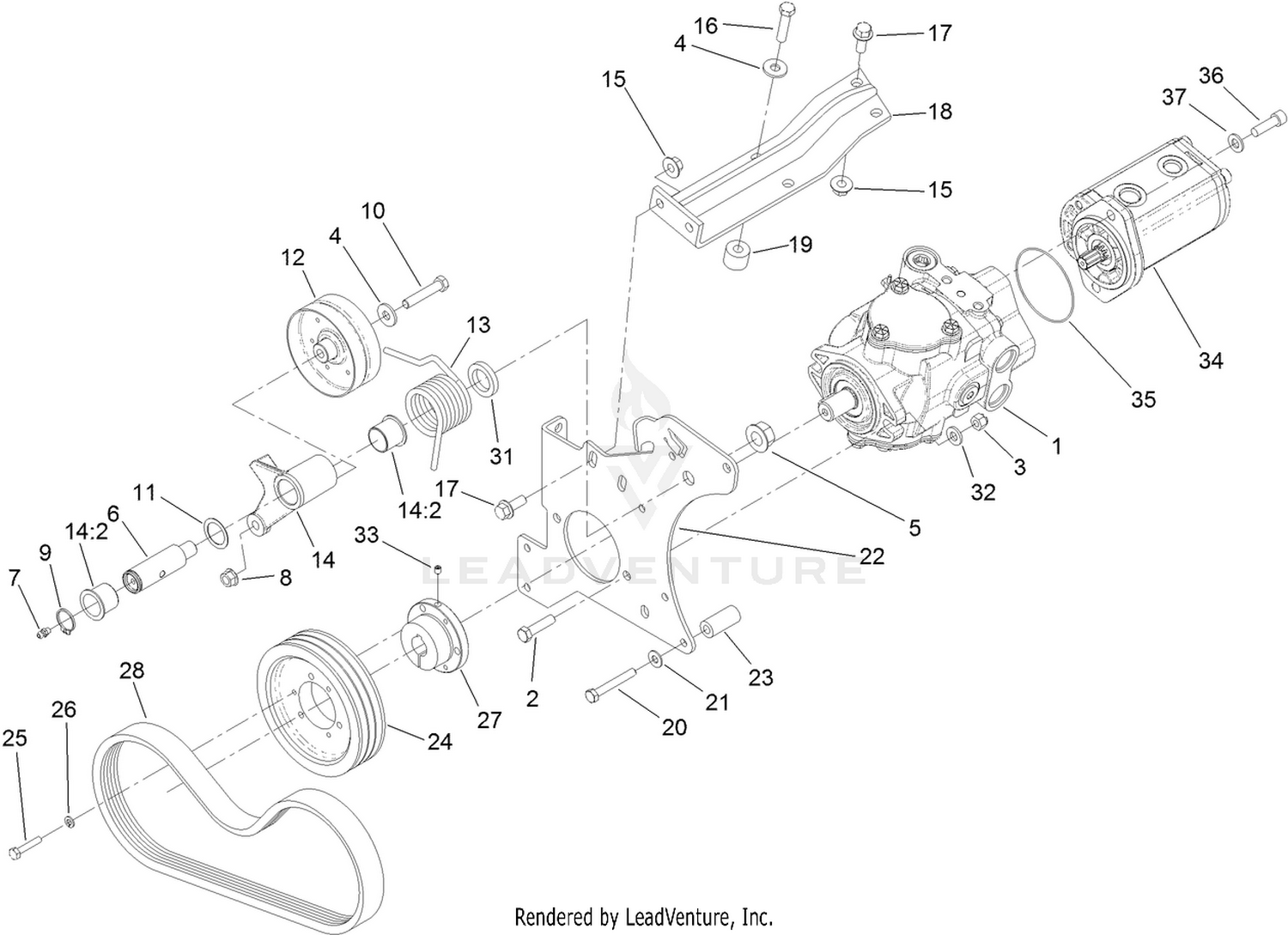 Piston Pump and Gear Pump Assembly