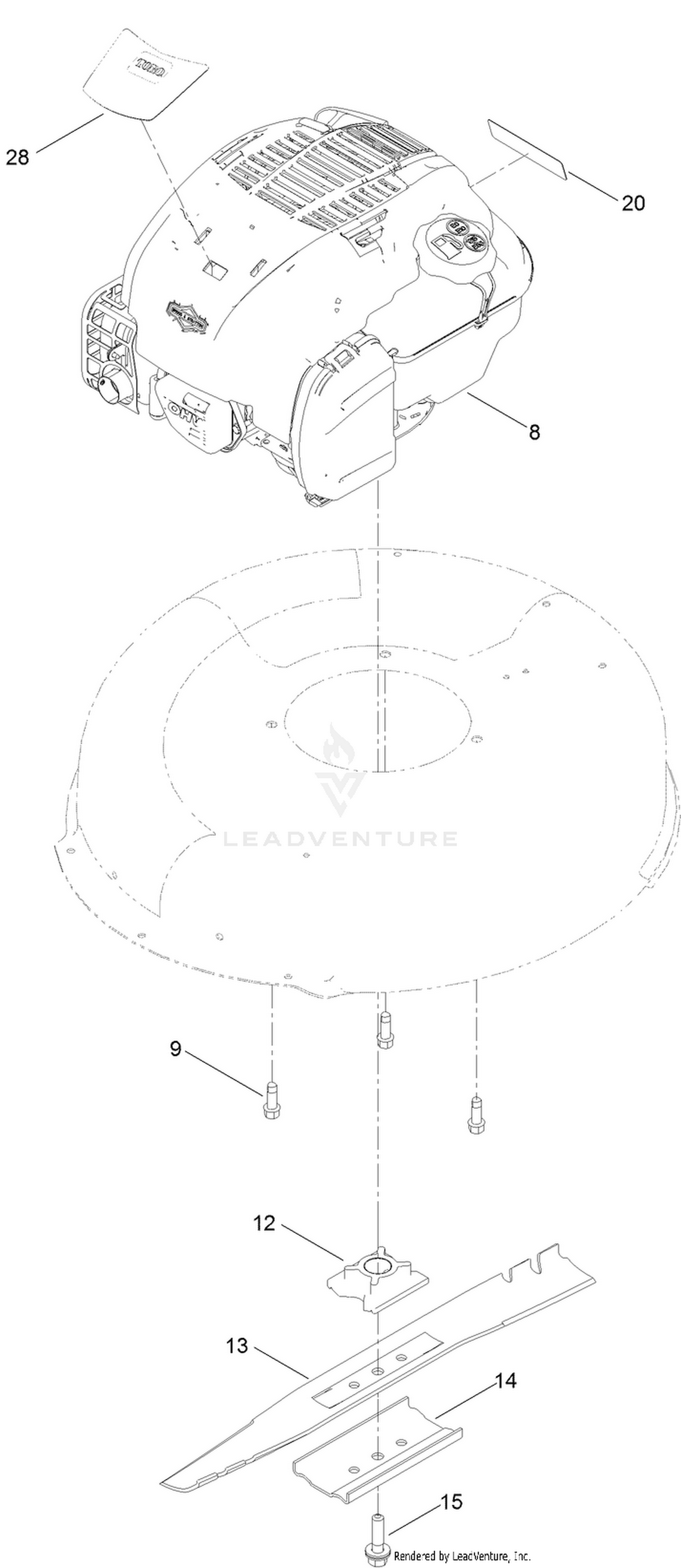 Engine and Blade Assembly