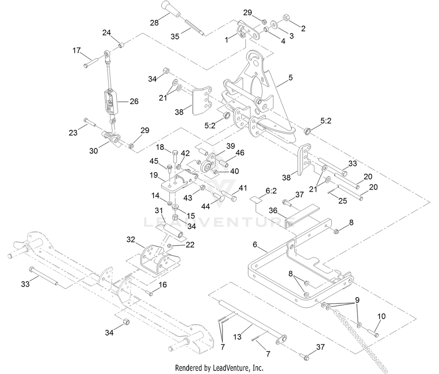 Adapter and Lift Arm Assembly