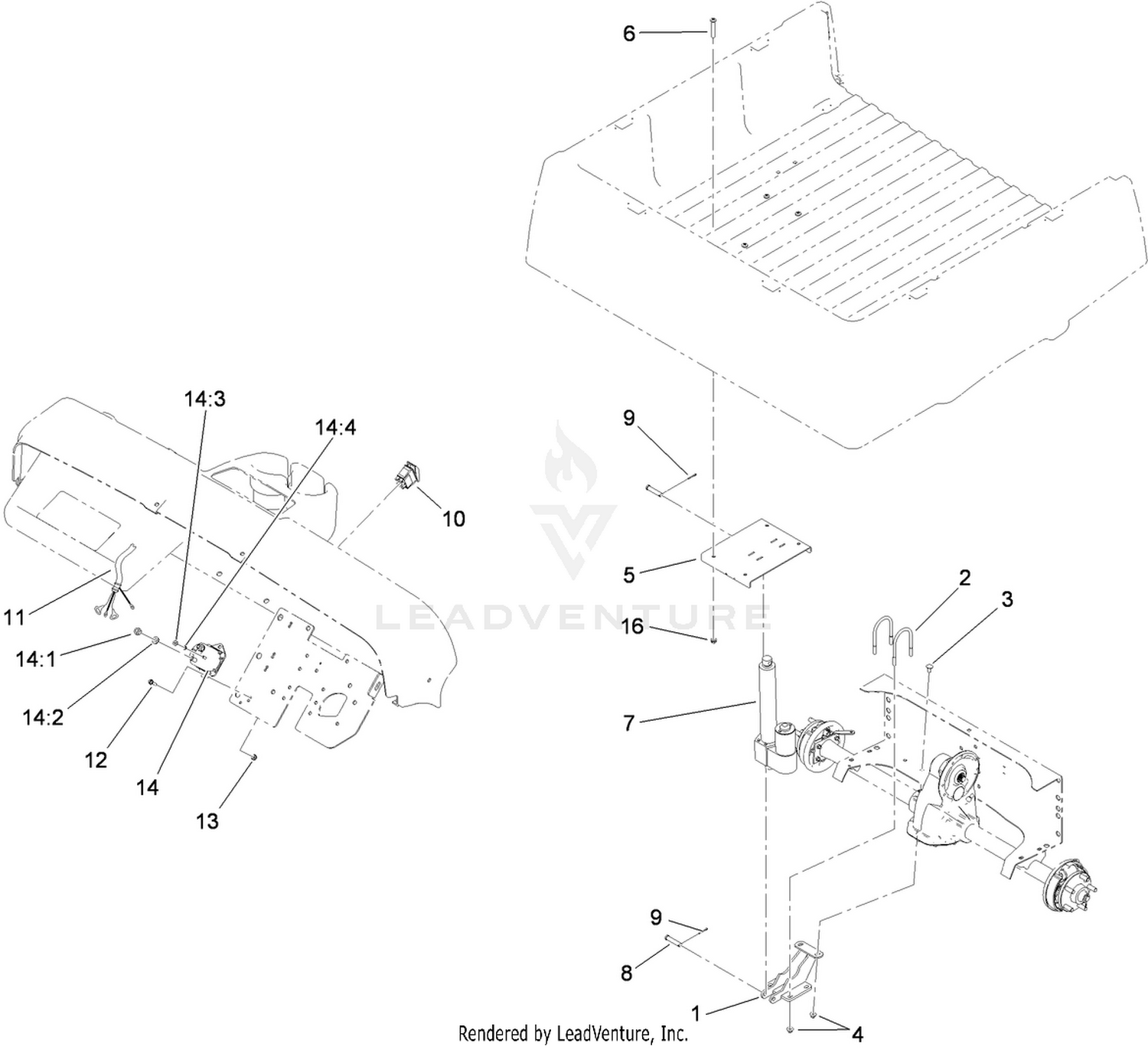 Electric Bed Lift Assembly