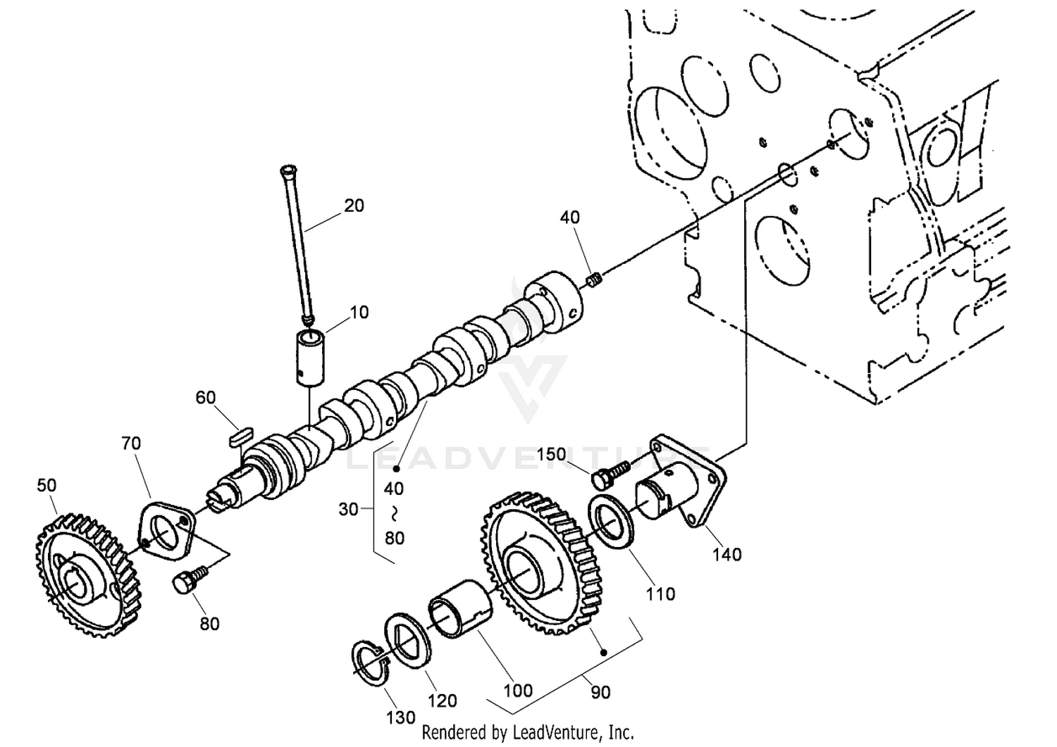 Cam Shaft and Idle Gear Assembly
