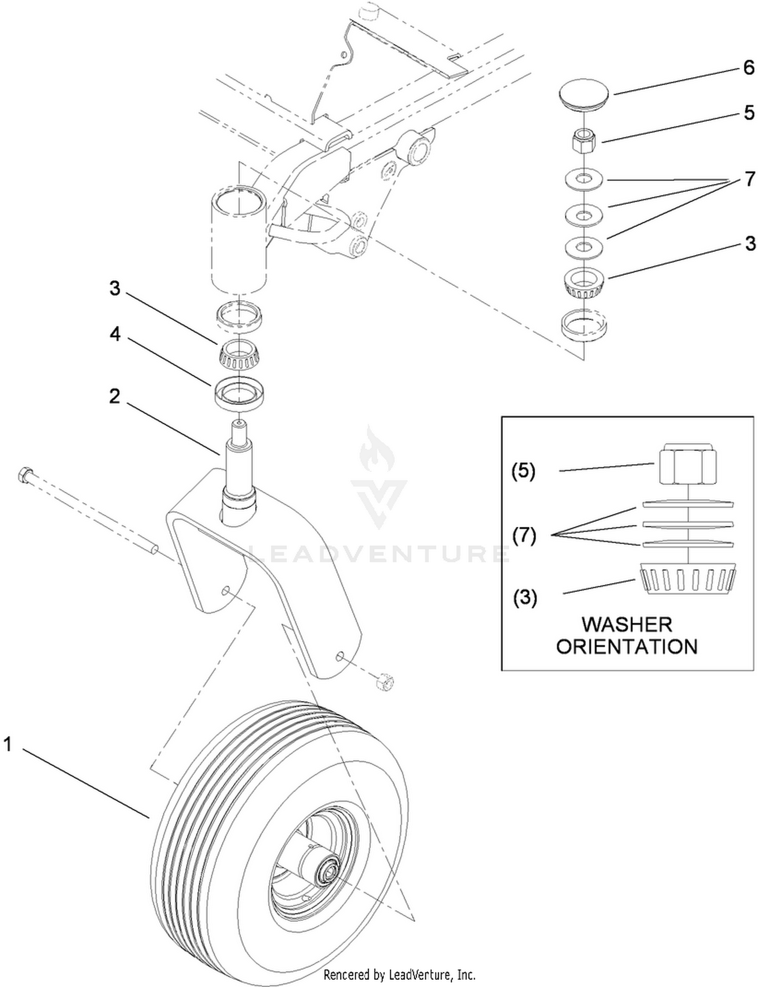 Caster Fork Assembly