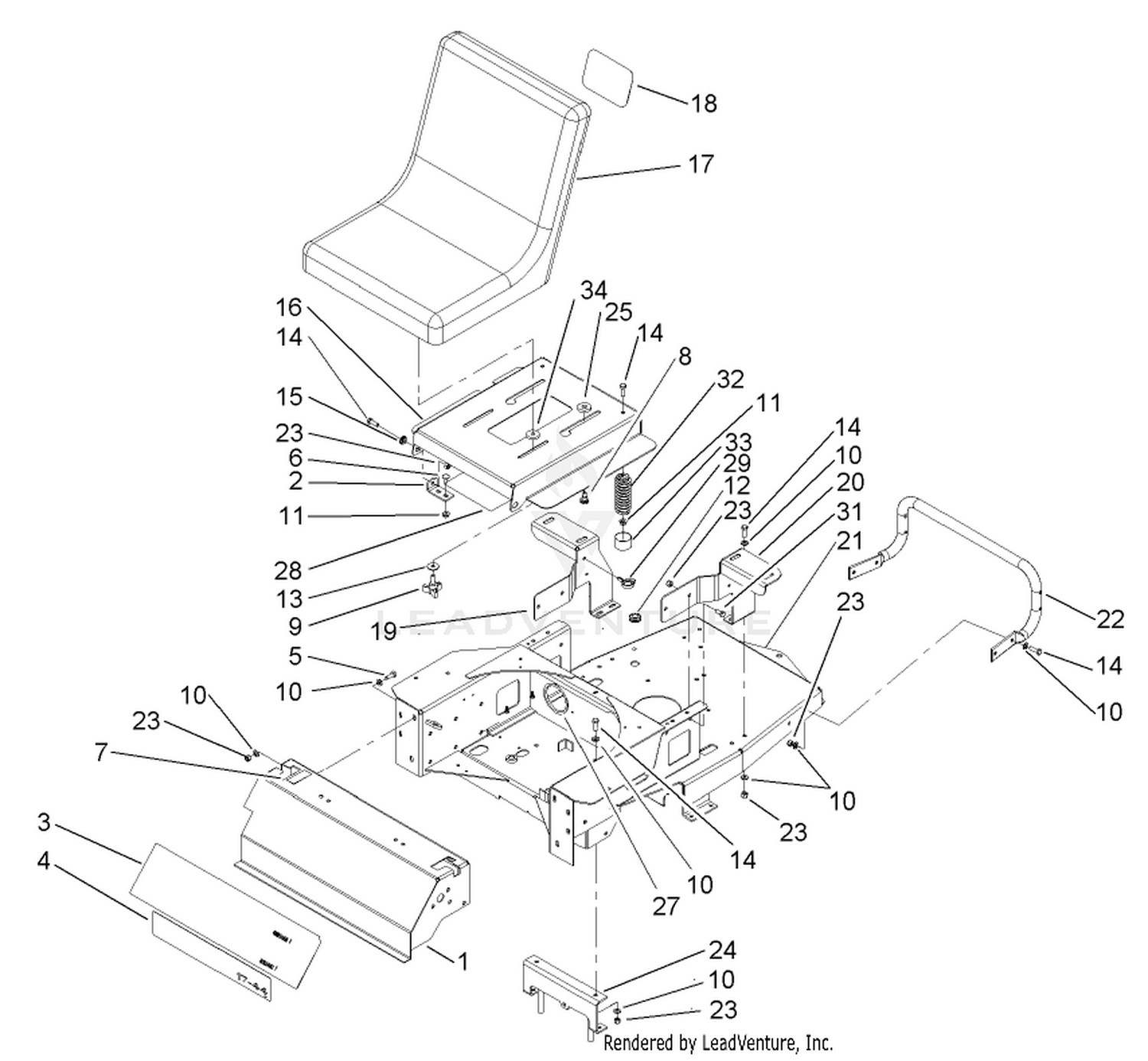 Main Frame and Seat Assembly