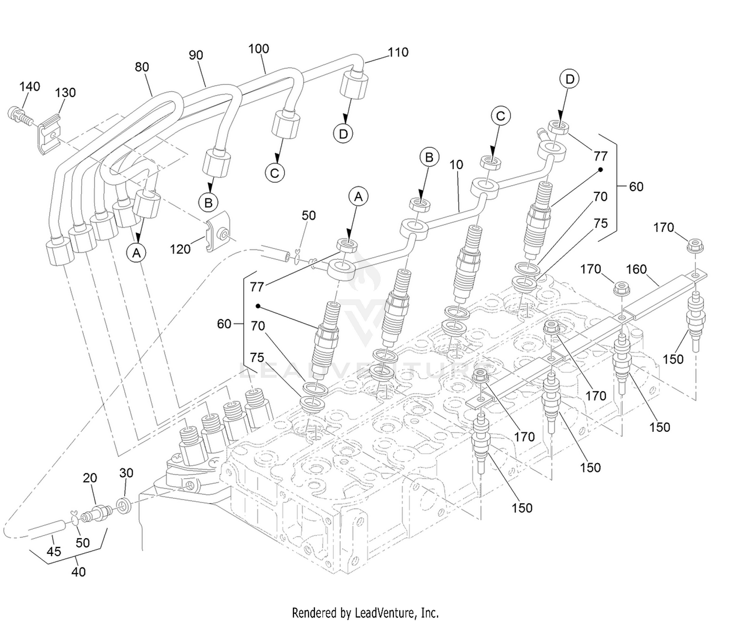 Nozzle Holder and Glow Plug Assembly