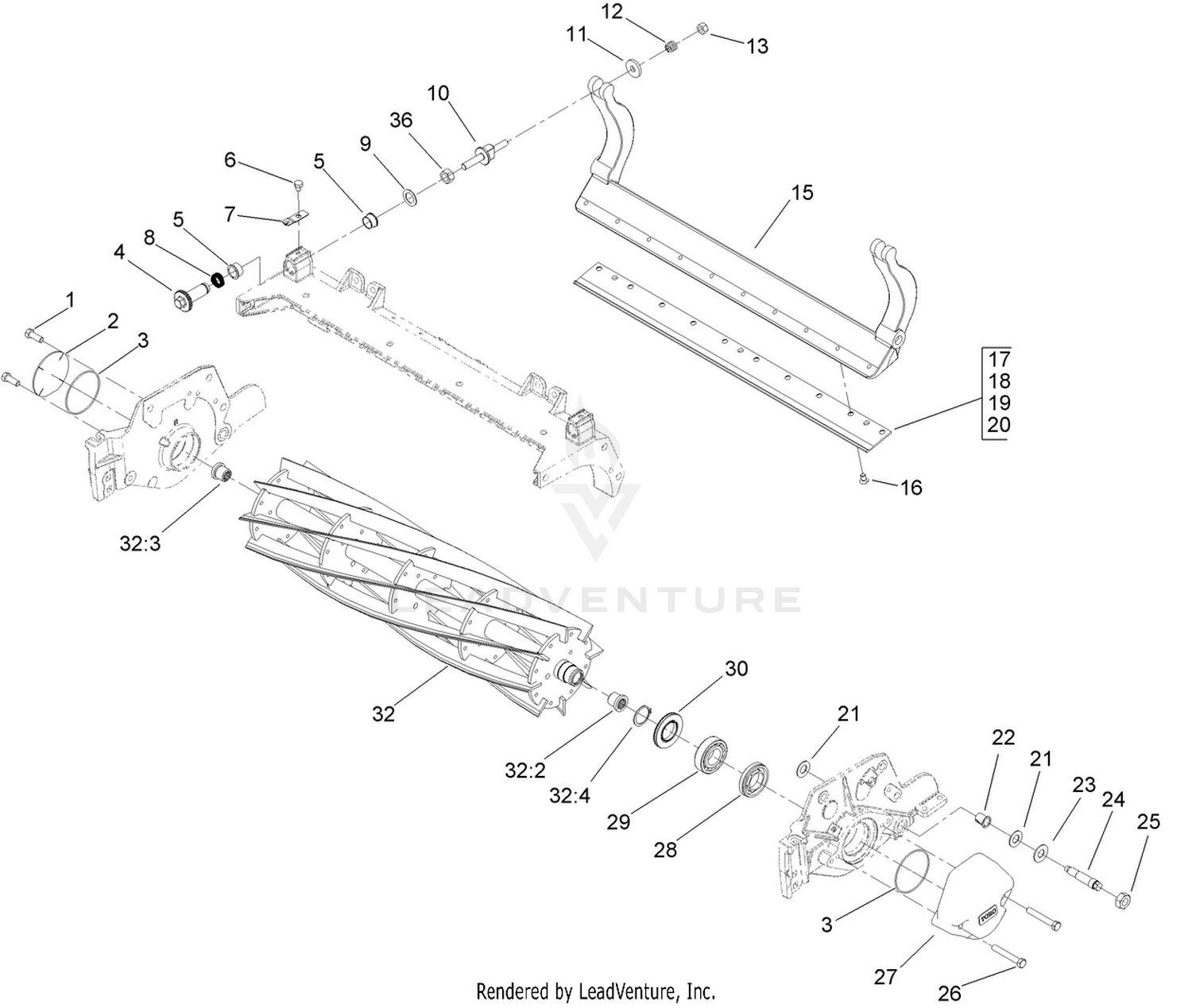 Reel and Bedbar Assembly