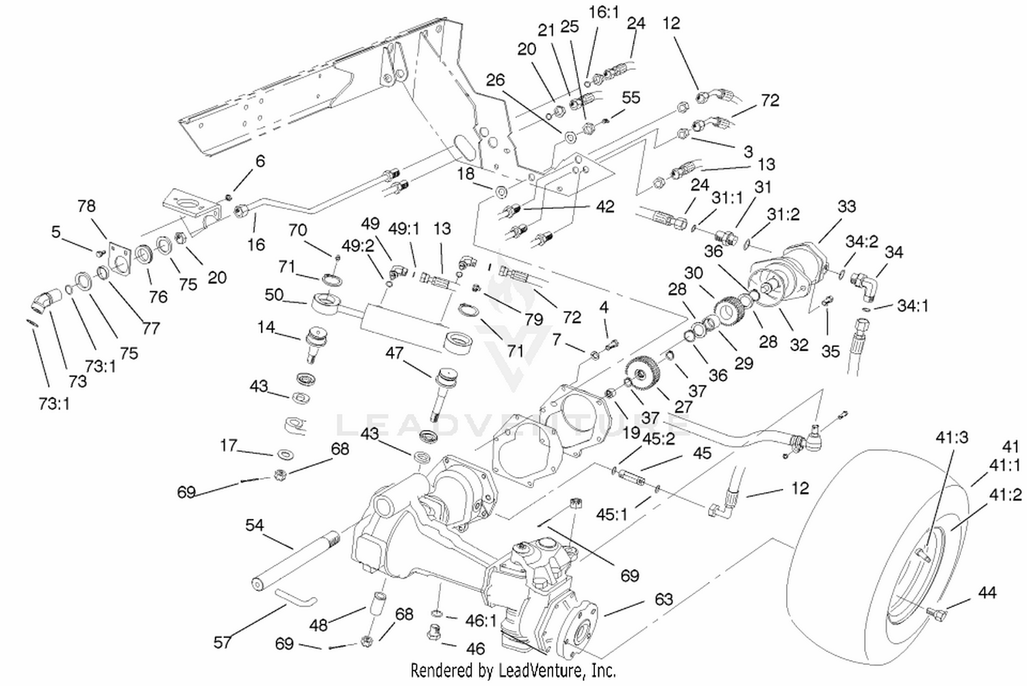 4wd-Rear Axle Assembly