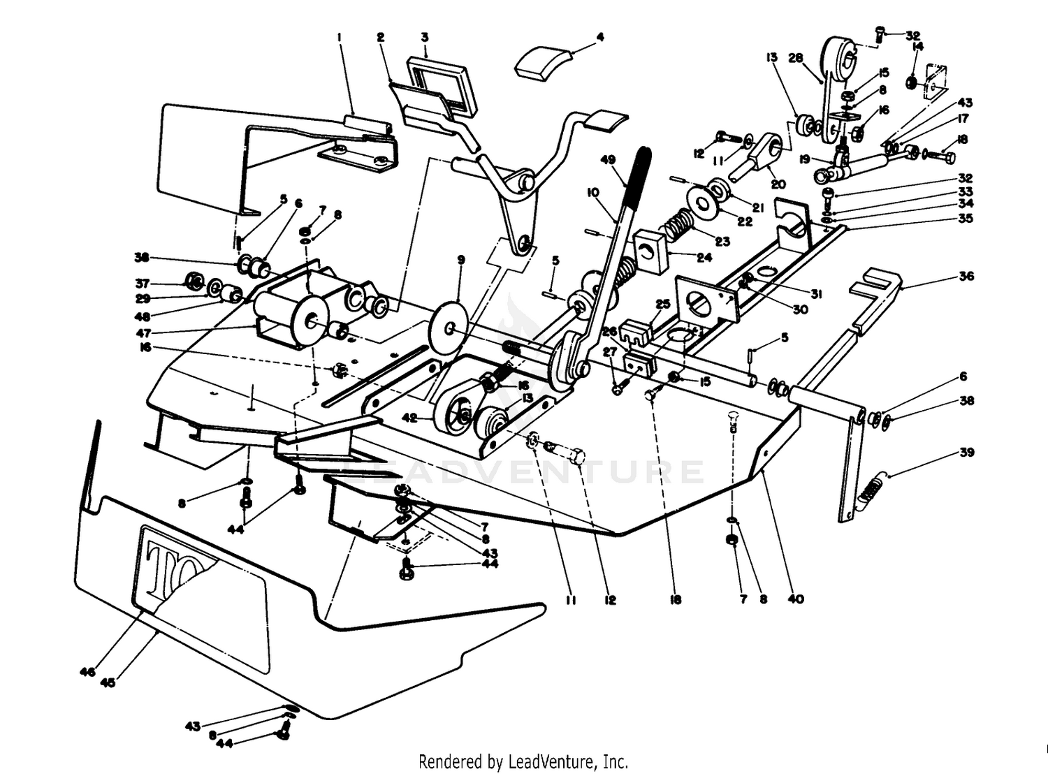 Foot Rest  Pedal Assembly
