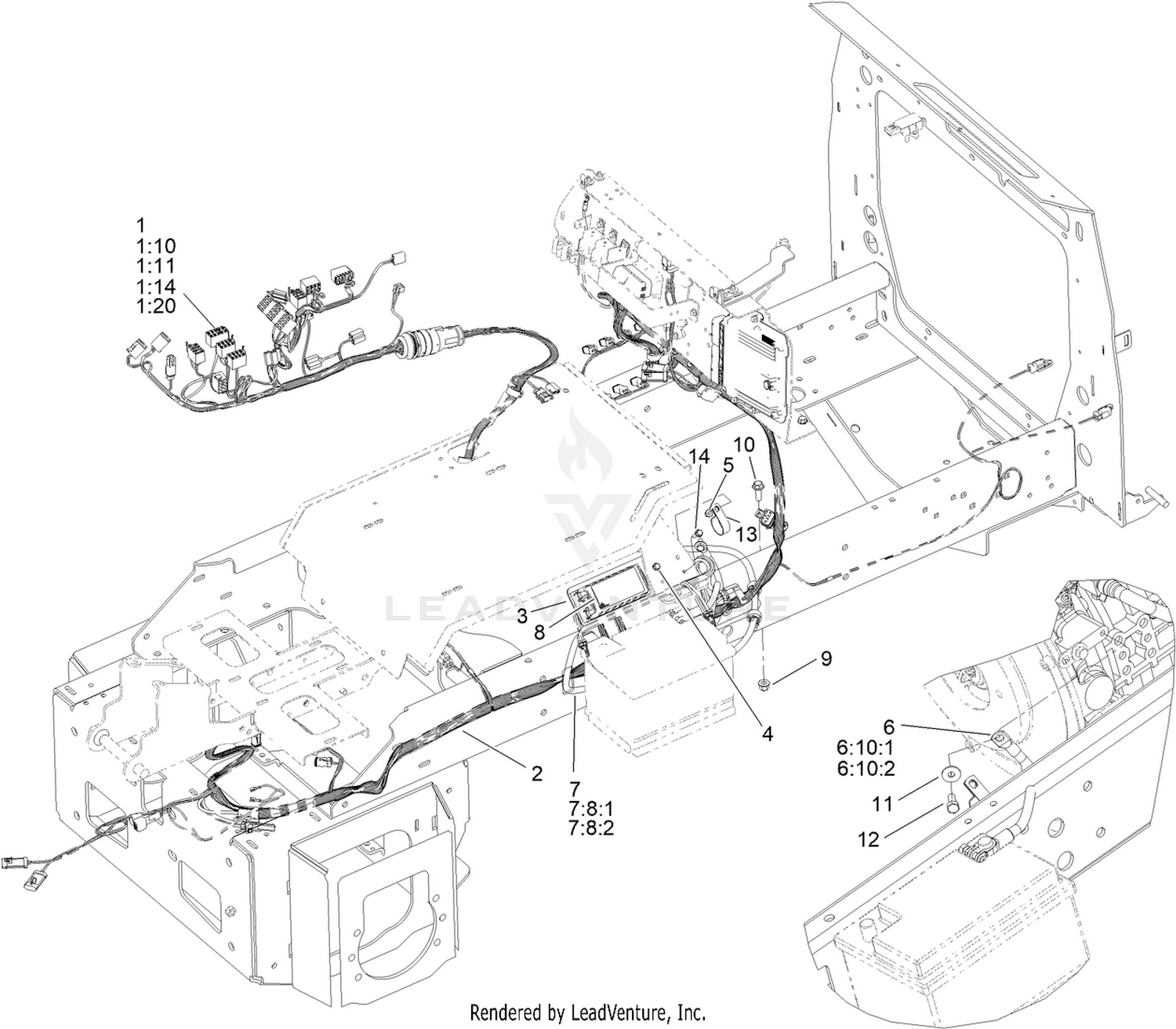 Console and Main Wiring Harness Assembly