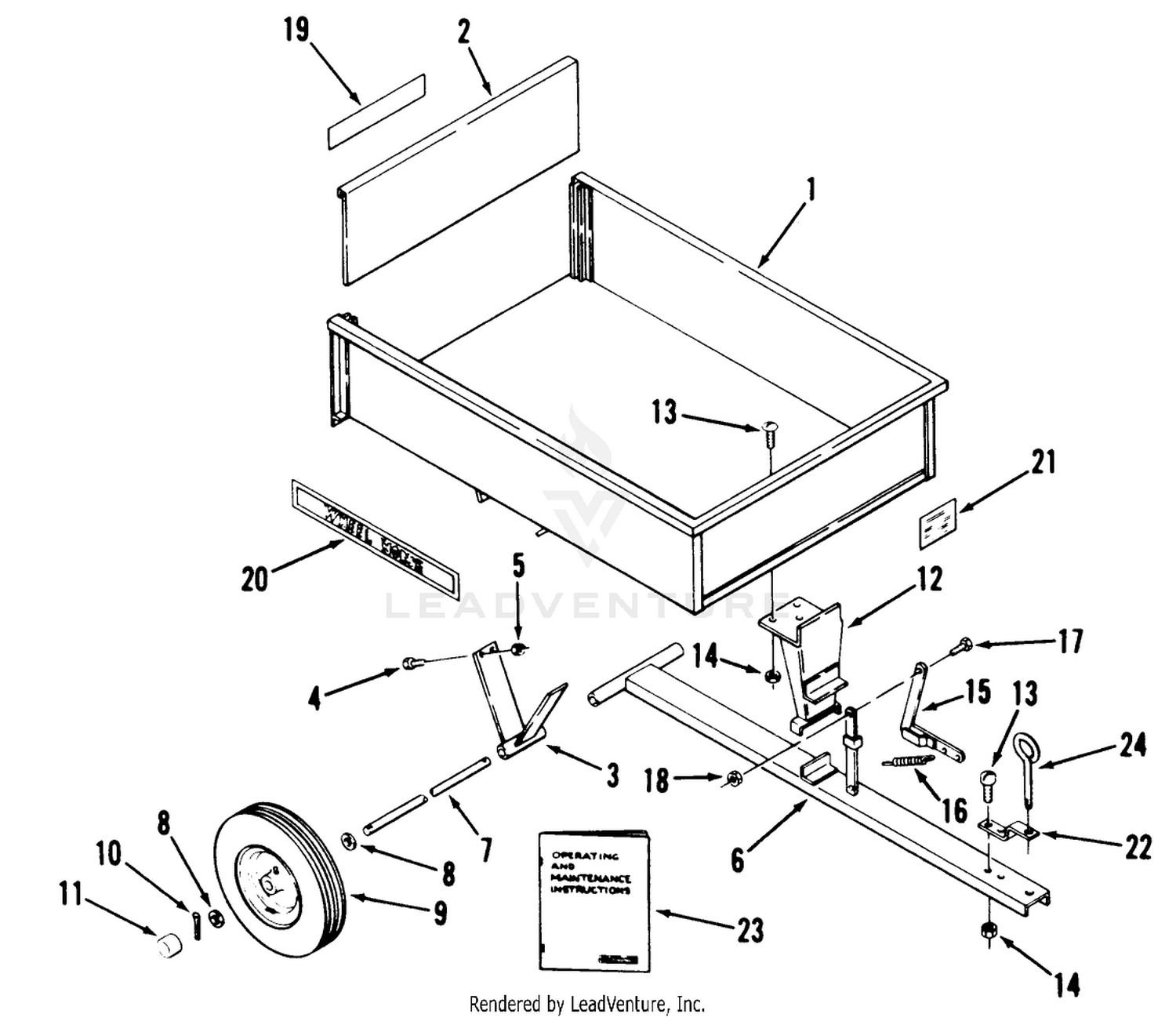 Dump Cart-10 Cu. Ft. (.28 Cu. M) Vehicle Identification Number 07-10dc01