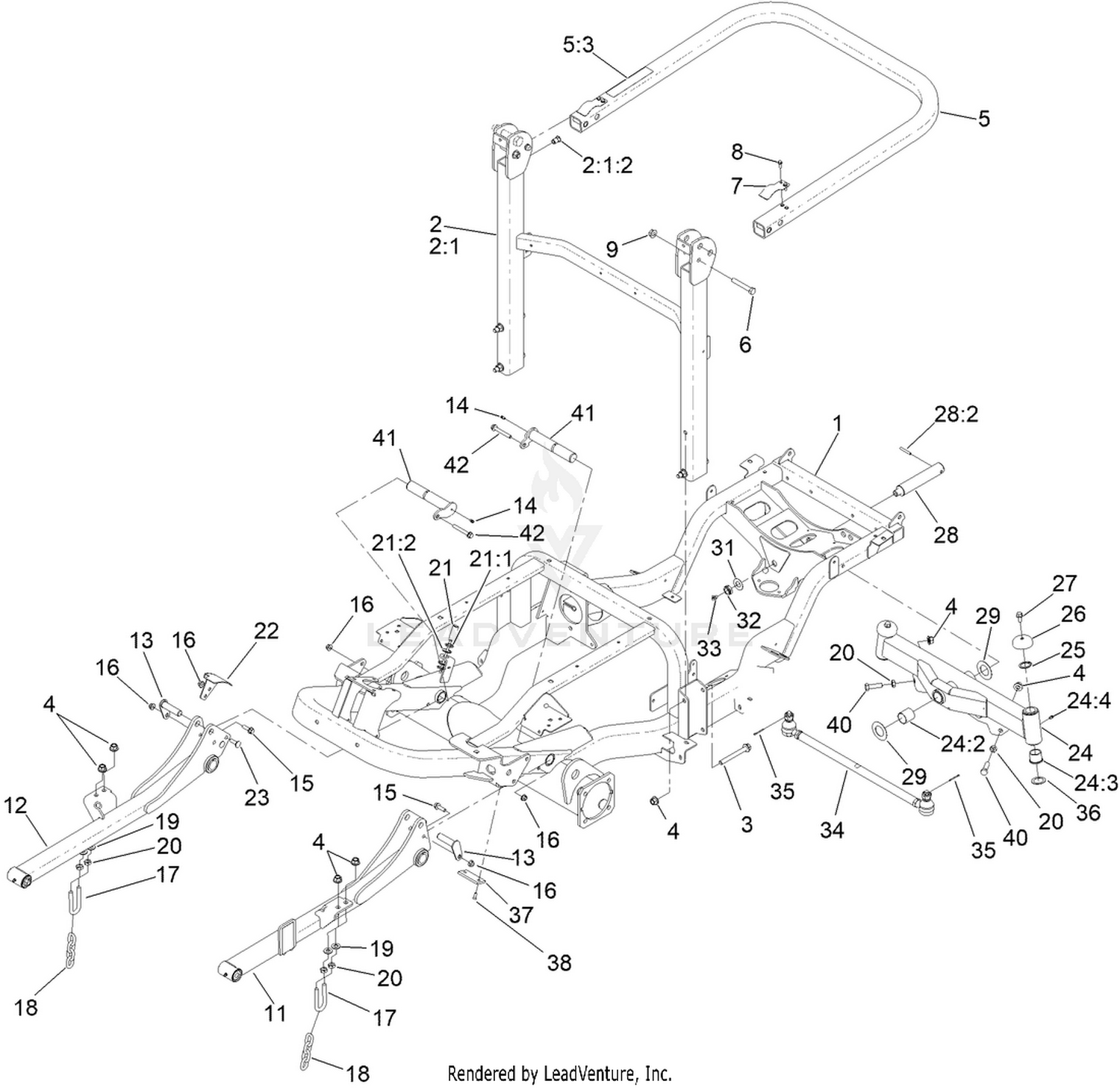 Frame and Roll-Over Protection System Assembly 2
