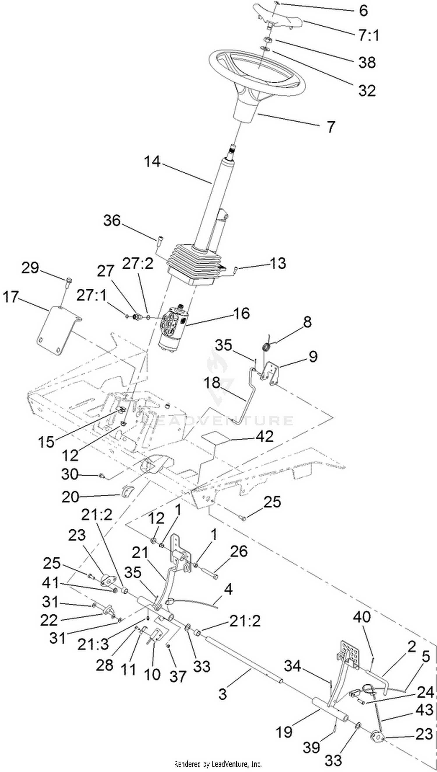 Steering and Pedals Assembly