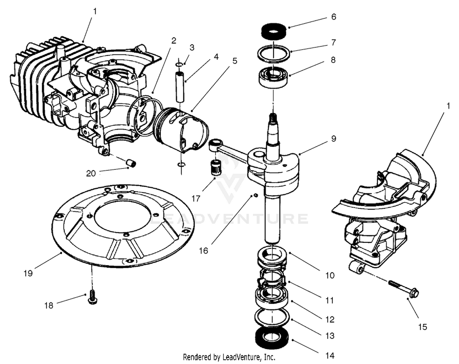 Crankshaft And Crankcase Assembly