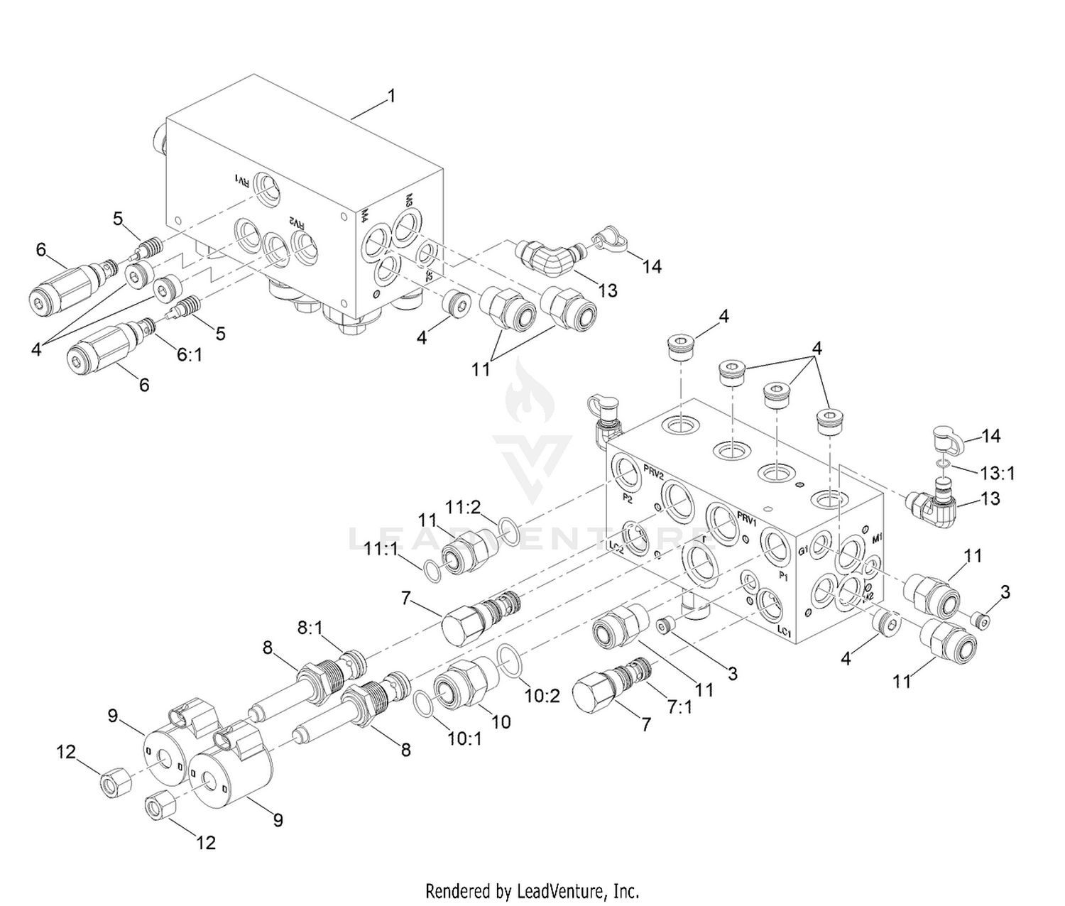 Deck Control Manifold Assembly No. 114-0359