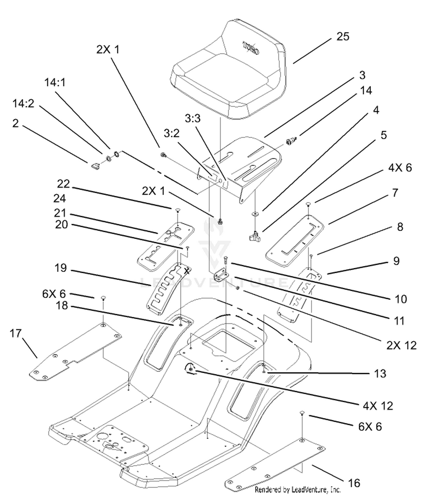 Rear Body and Seat Assembly