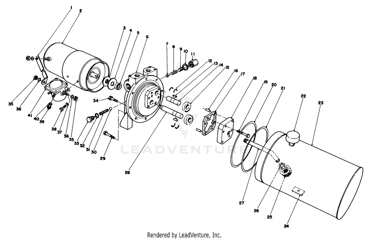 Motor, Tank  Pump Assembly