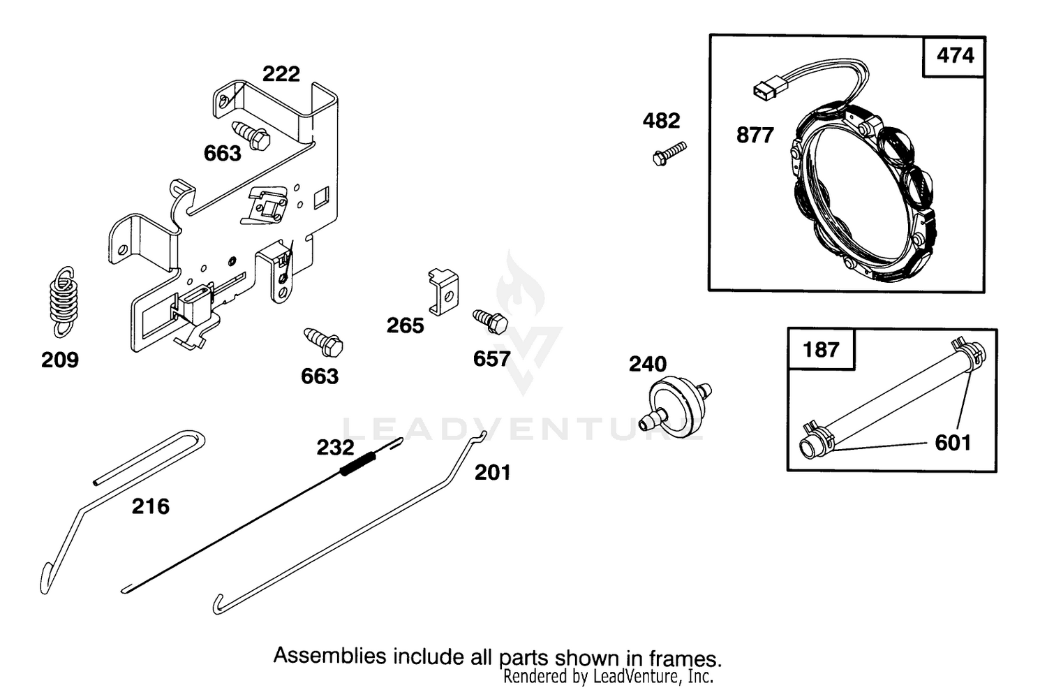 Engine Briggs  Stratton Model 283707-0156-01 5