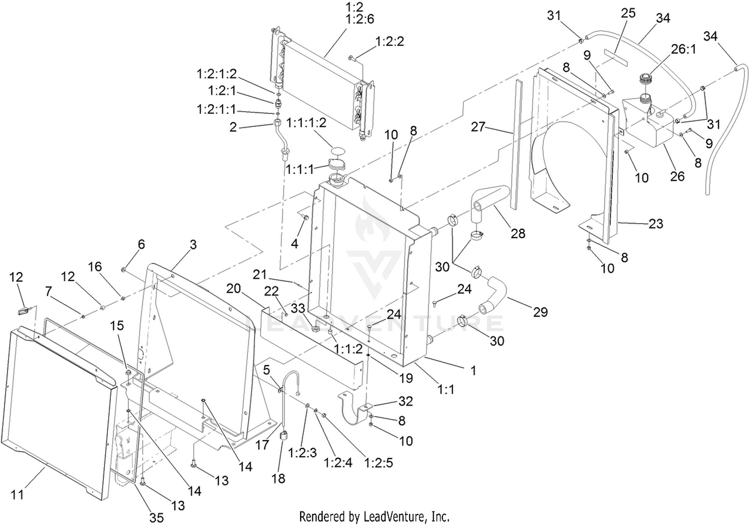 Radiator and Cooler Assembly