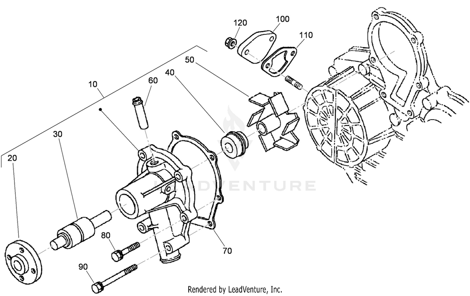 Water Pump and Fuel Pump Cover Assembly
