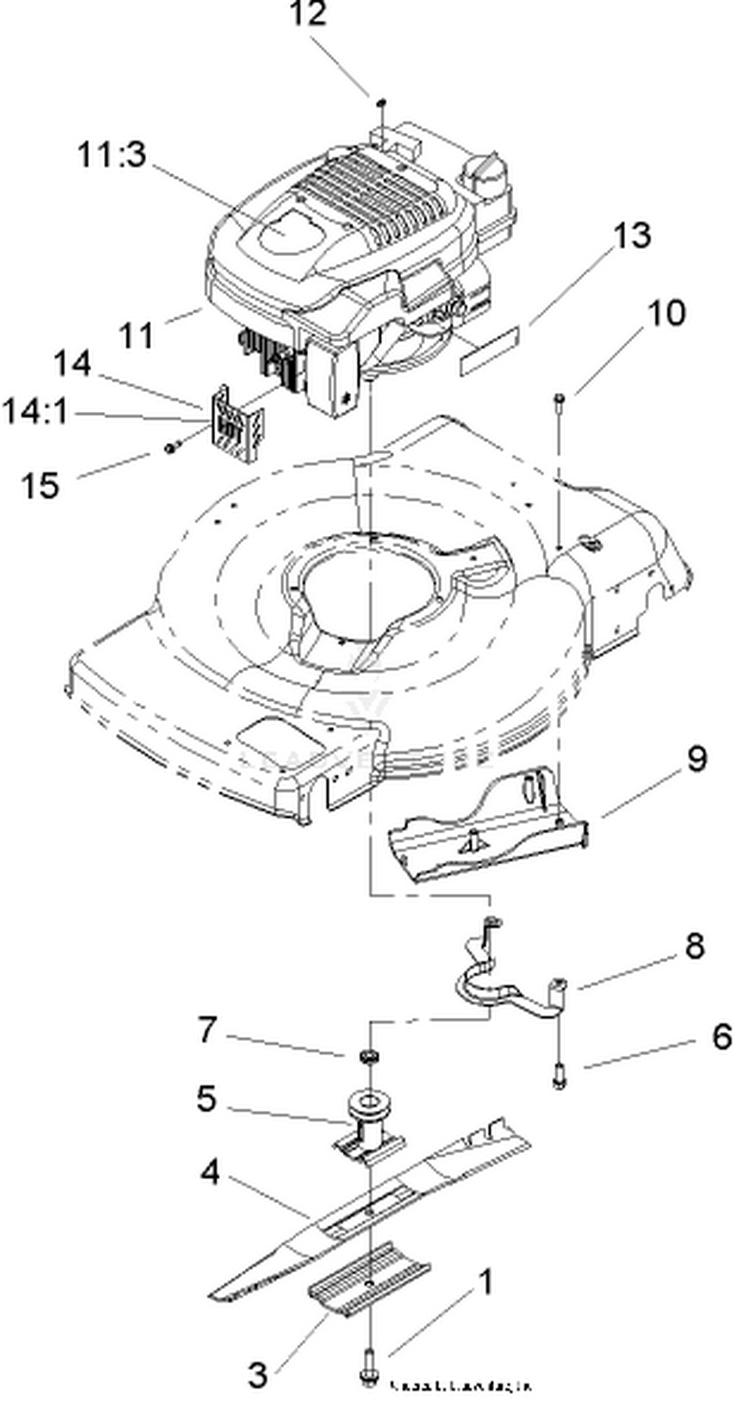 Engine and Blade Assembly