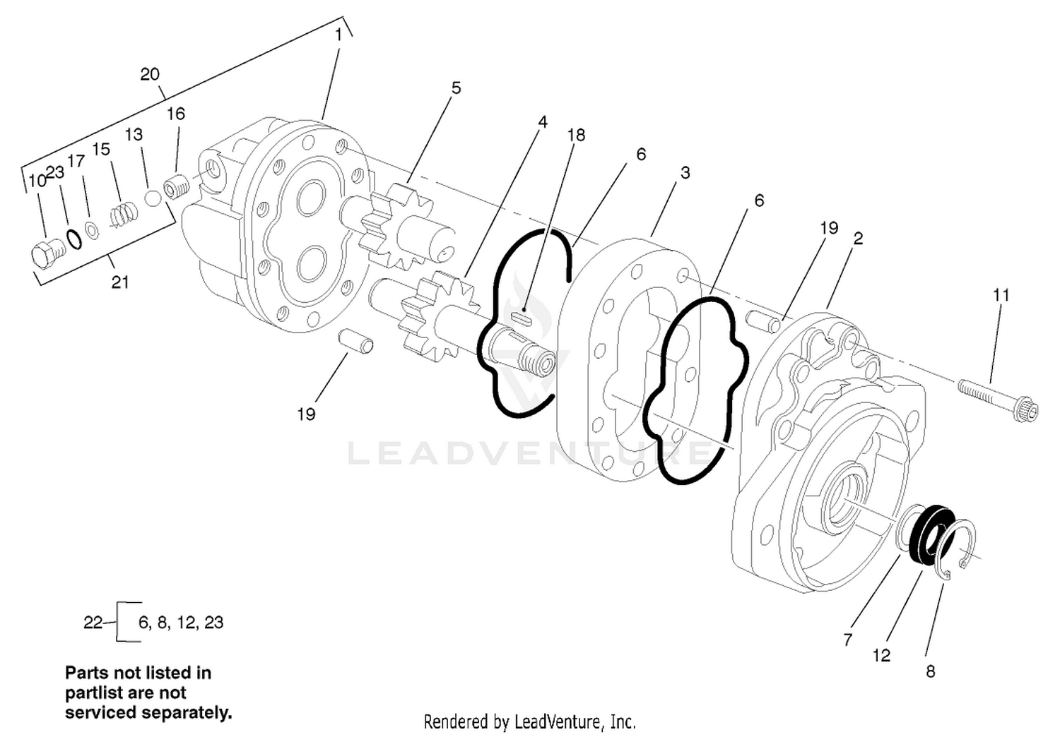 Motor Gear Assembly No. 93-6975