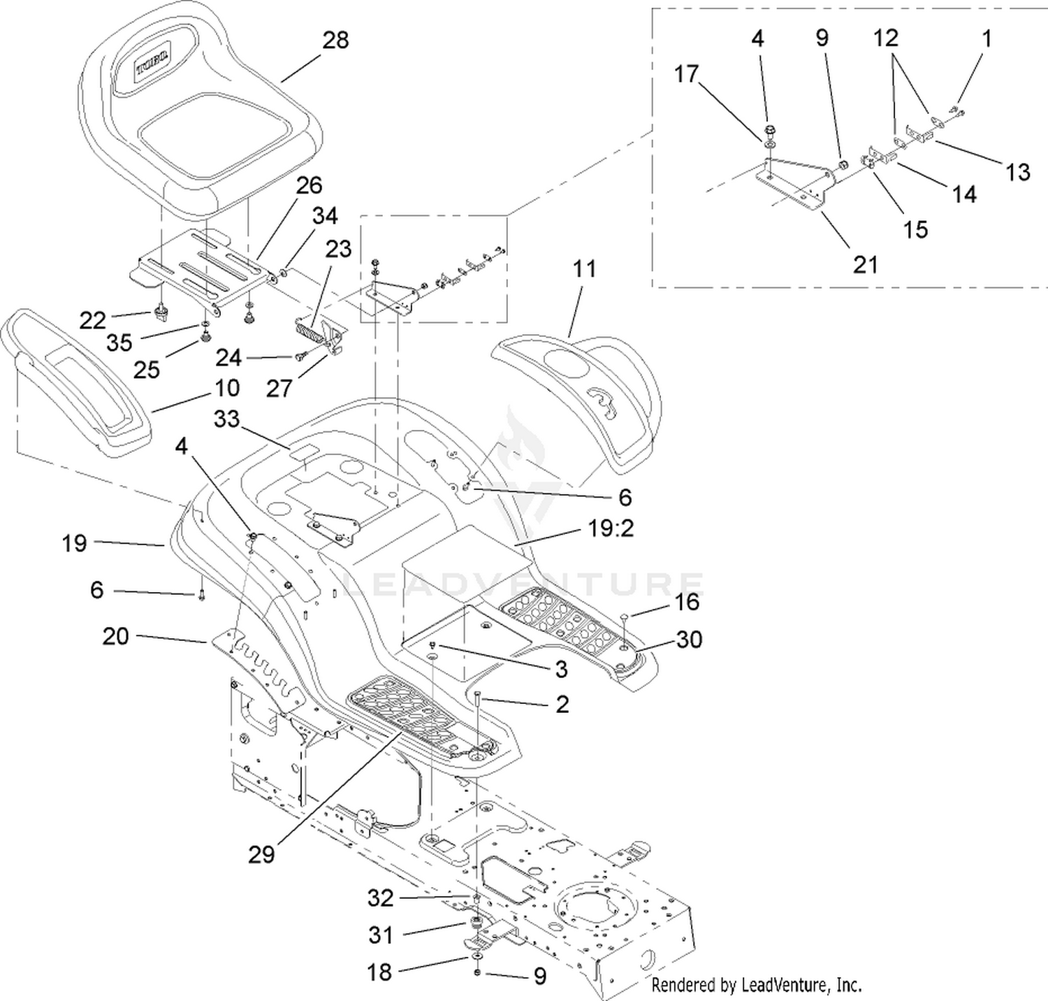 Seat and Frame Assembly