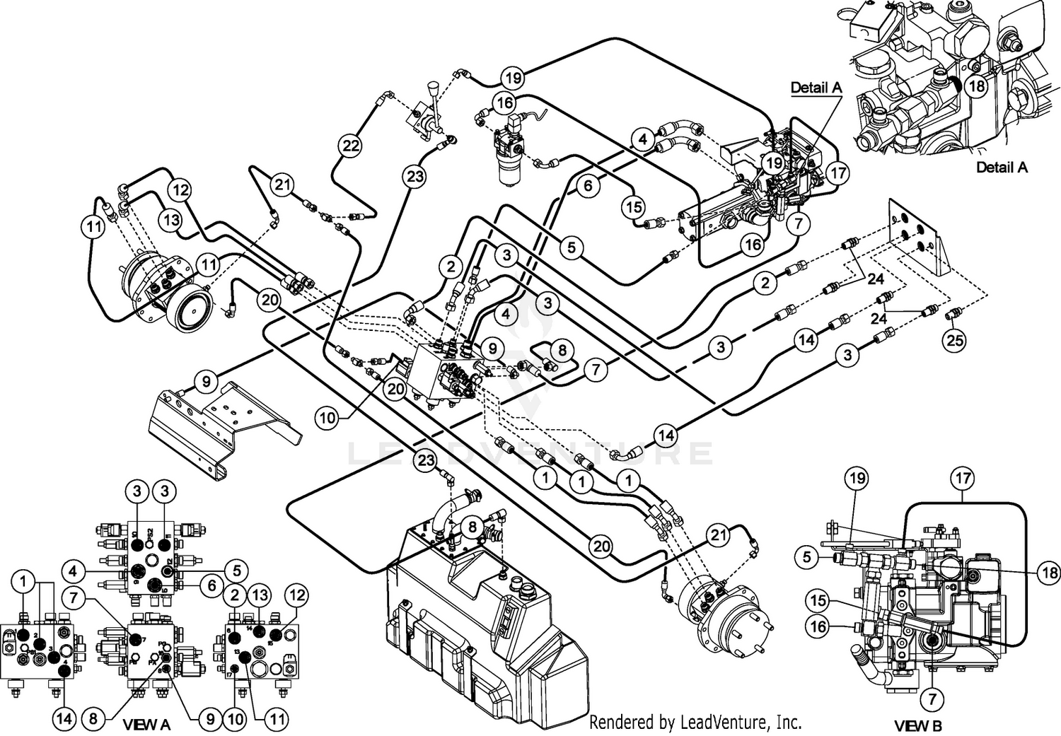 Hydraulic Hoses - Front Transmission