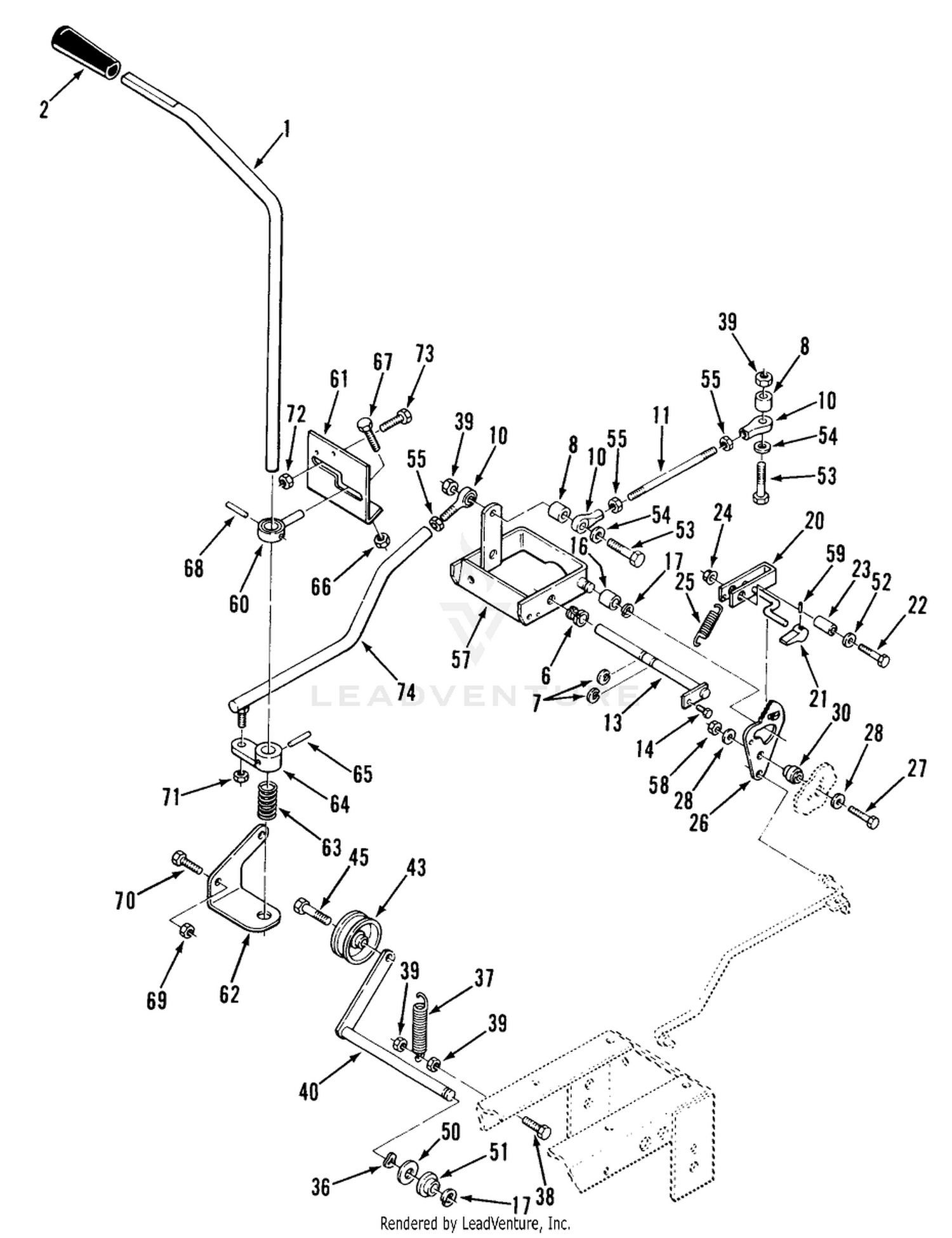CLUTCH, BRAKE  SPEED CONTROL LINKAGE