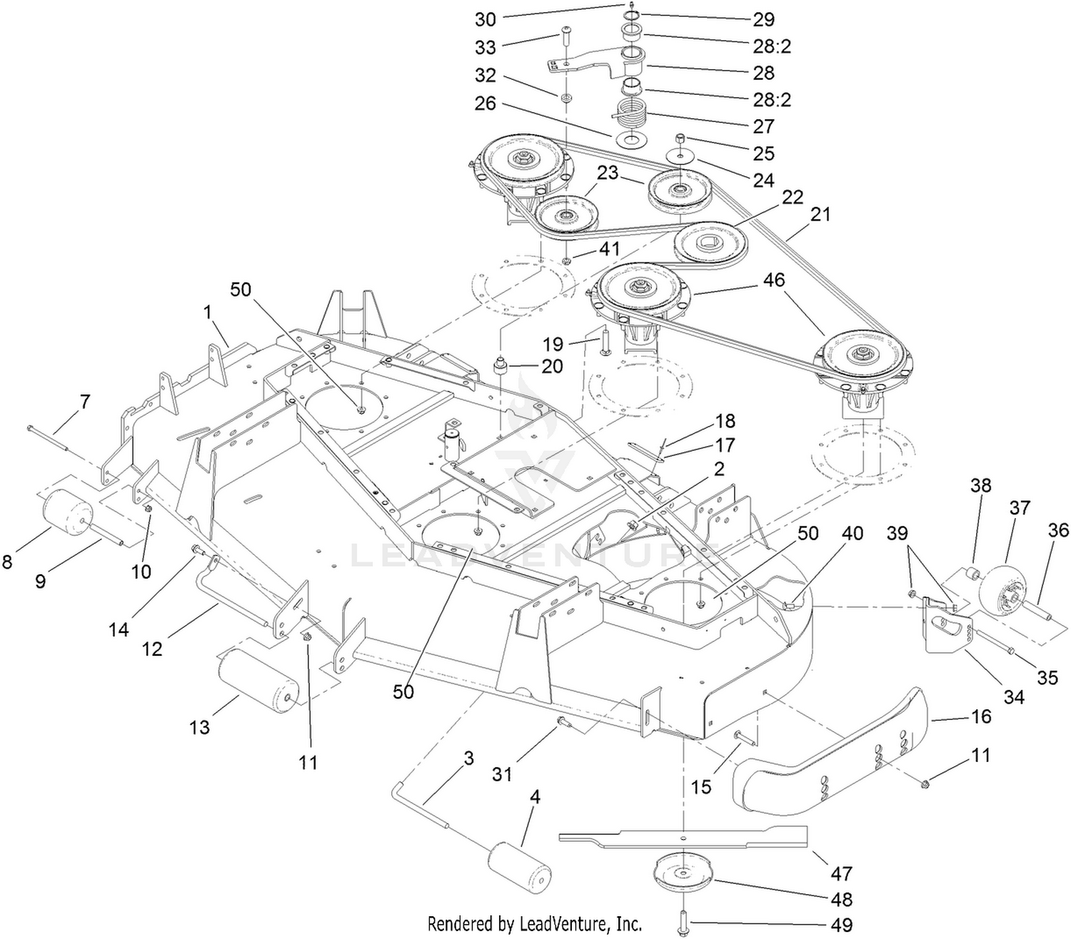 Roller, Belt and Pulley Assembly