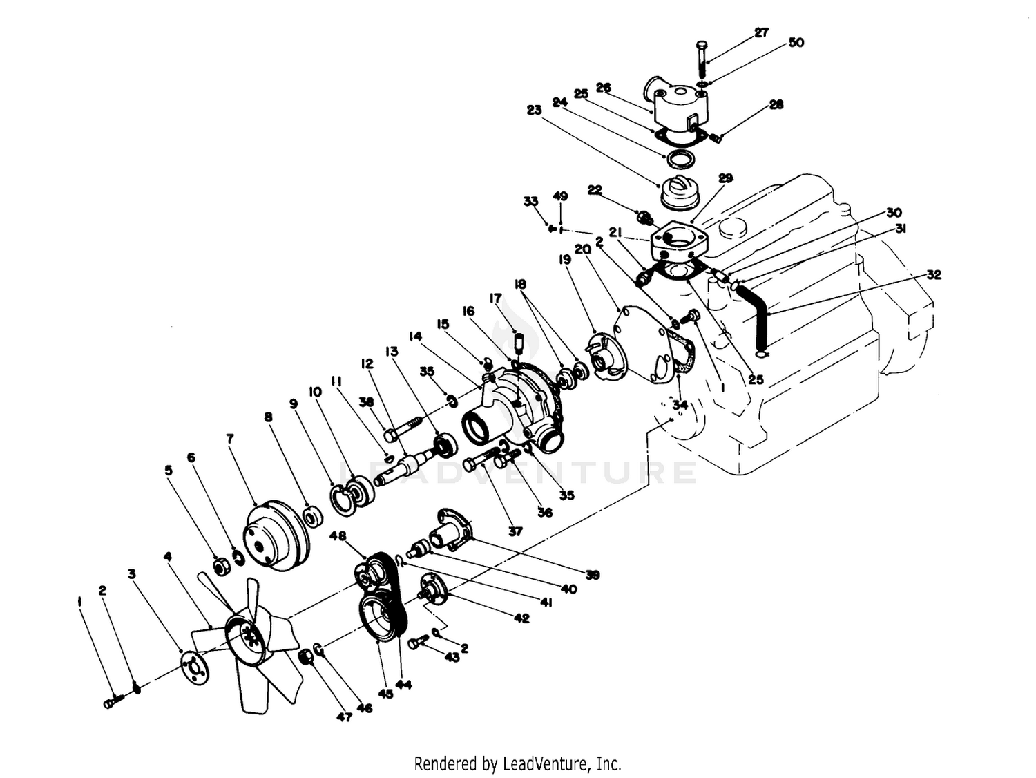 Water Pump  Thermostat Housing Assembly