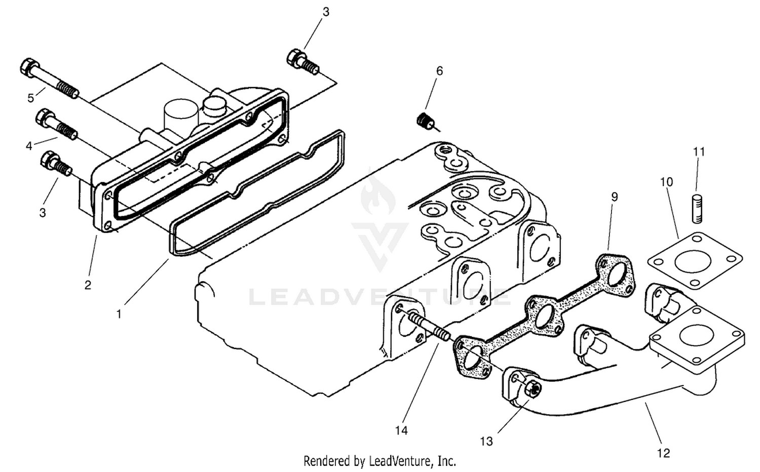 Exhaust Manifold and Gasket Assembly