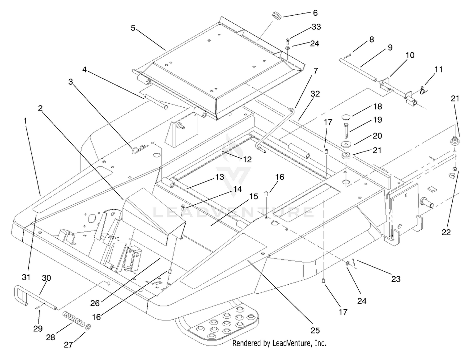 Front Frame and Seat Base Assembly