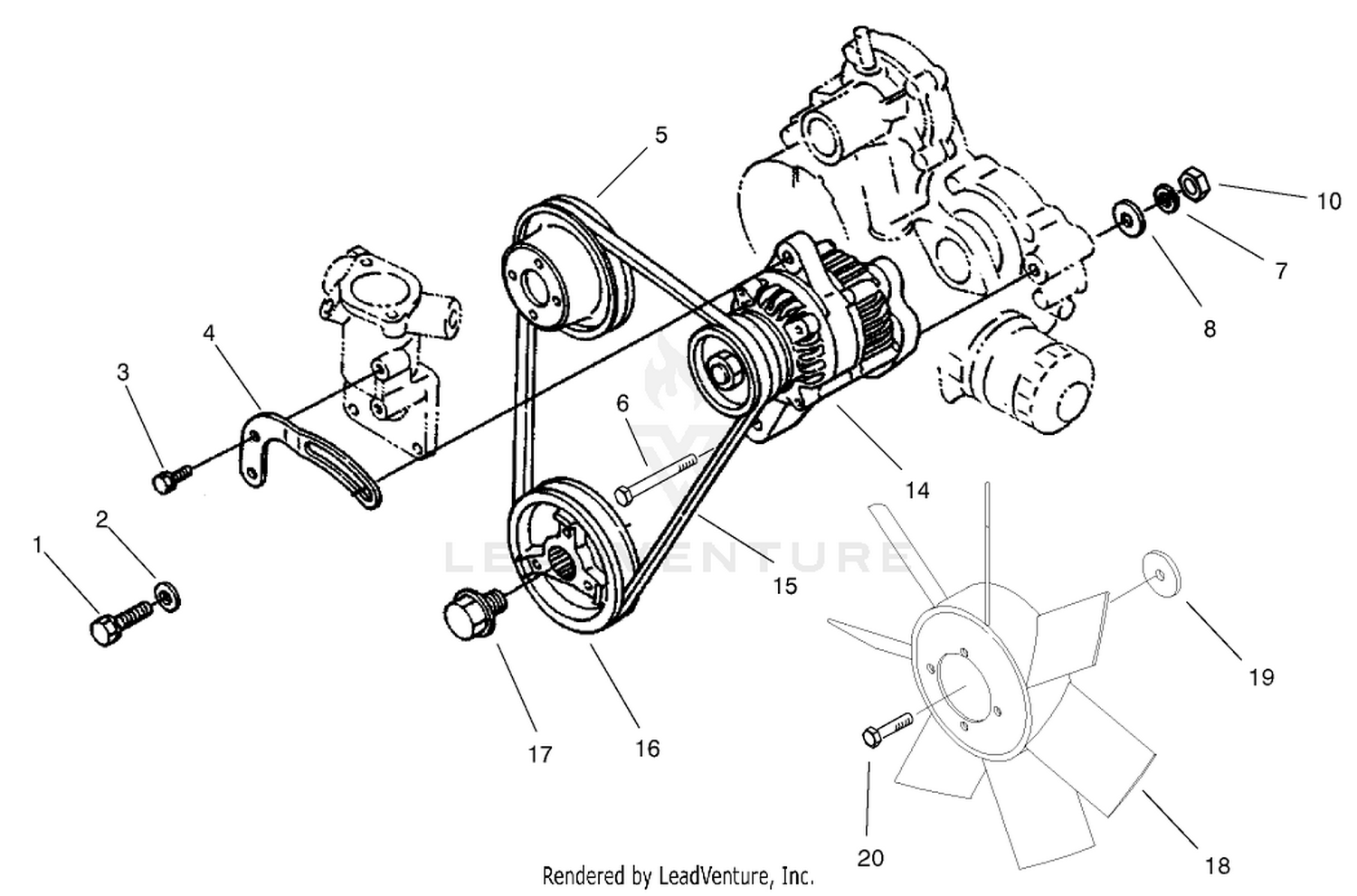 Alternator and Pulley Assembly