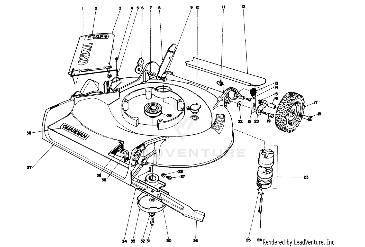 Housing Assembly Model No. 21610 And 21711