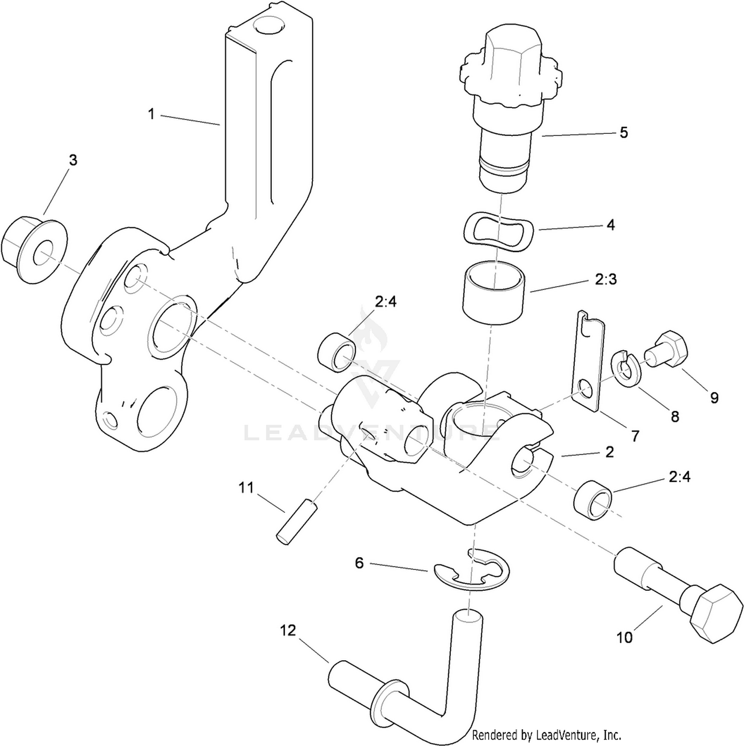Left Hand Groomer Arm Assembly