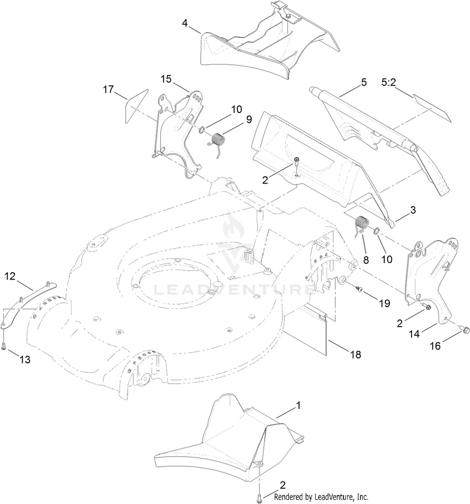 Rear Door and Mulch Plug Assembly