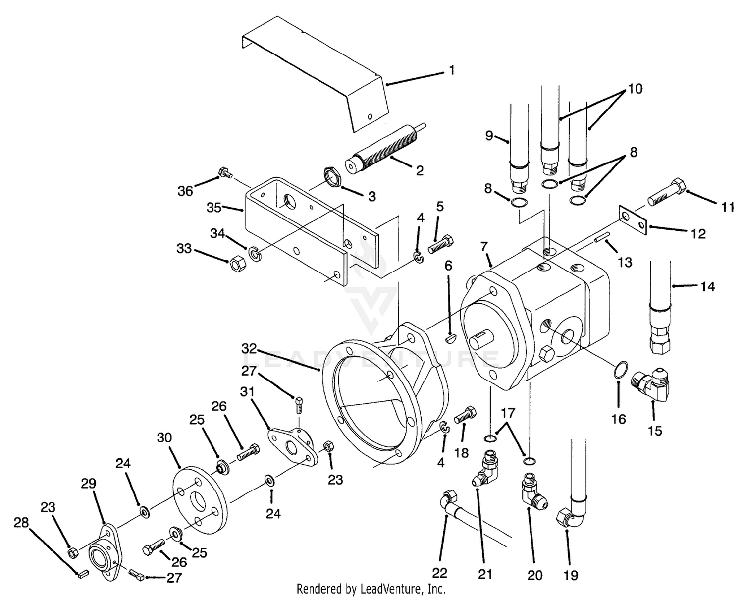 Hydraulic Pump Installation Assembly