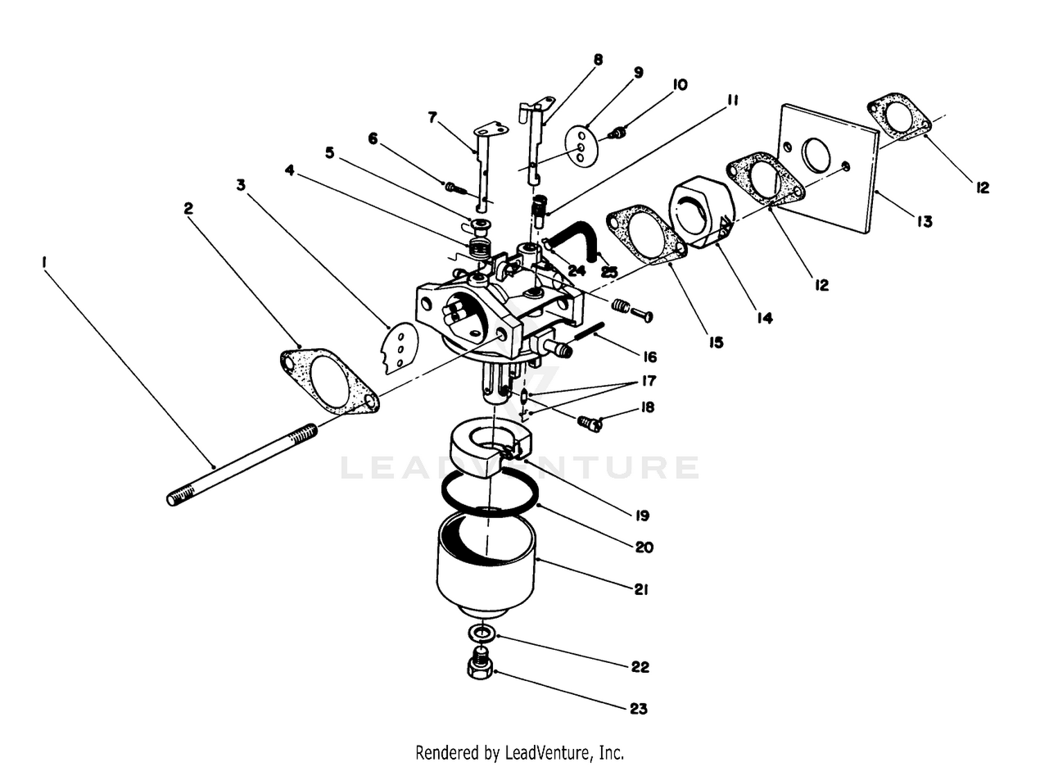 Carburetor Assembly (engine Model No. 47ph7)