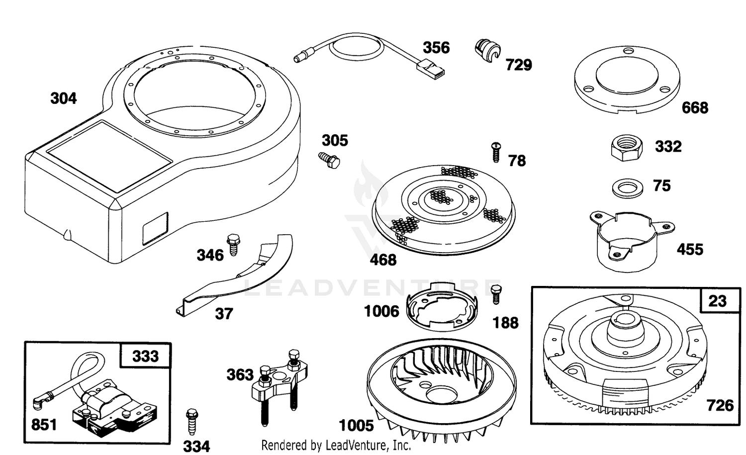 Engine Briggs  Stratton Model 28d707-0124-01 6