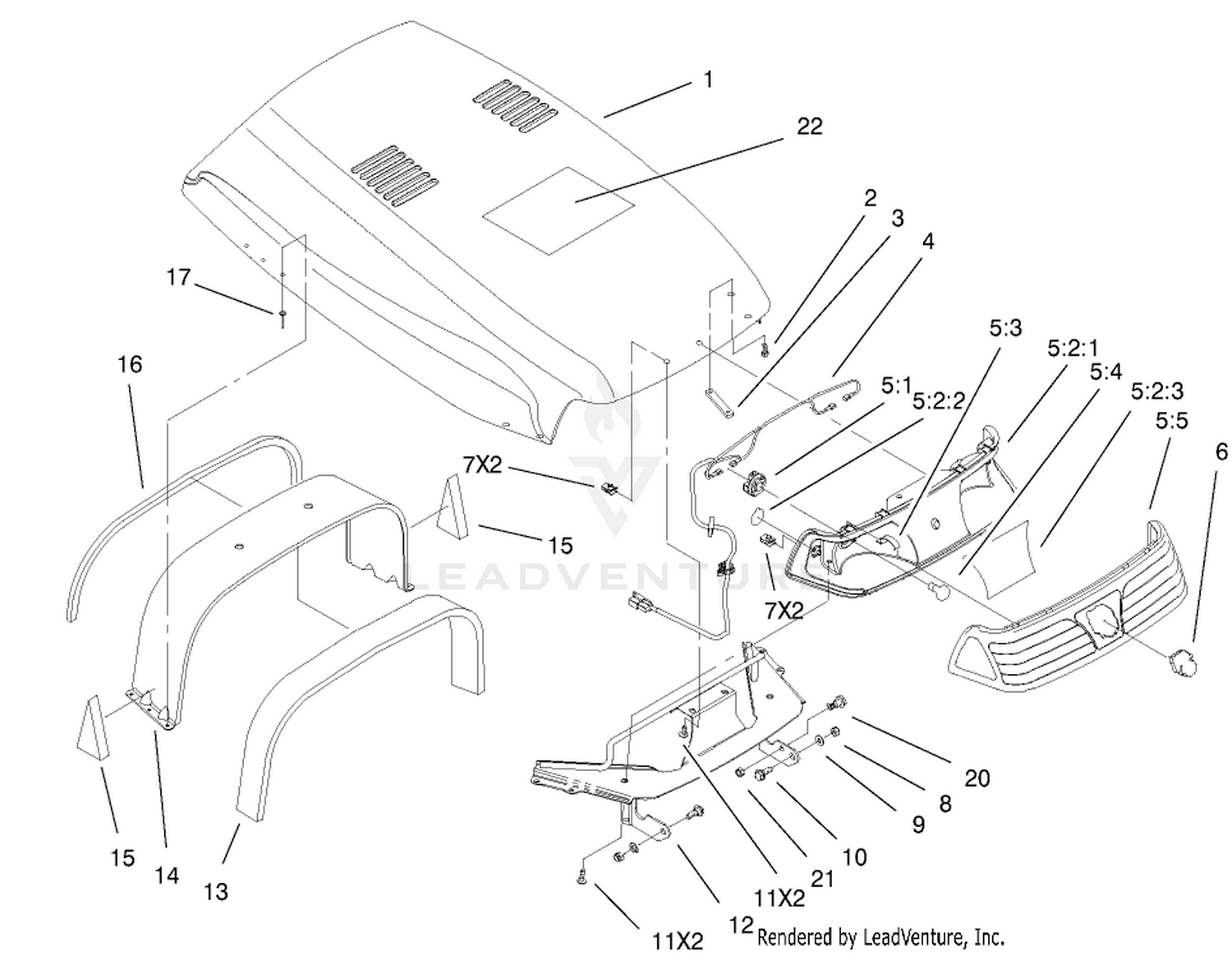 Hood And Headlight Assembly