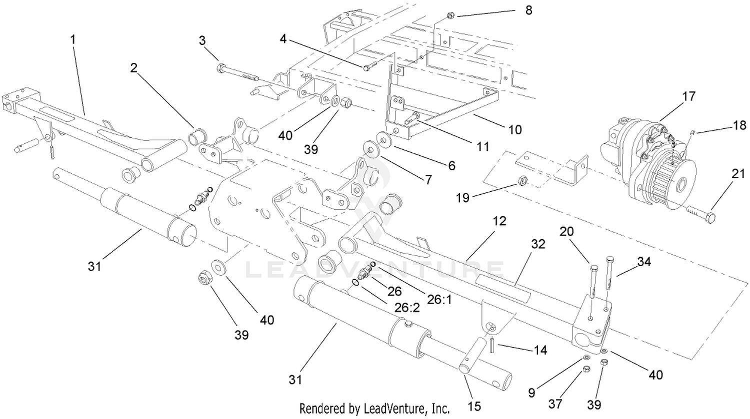 Front Lift Arm and A-Frame Assembly