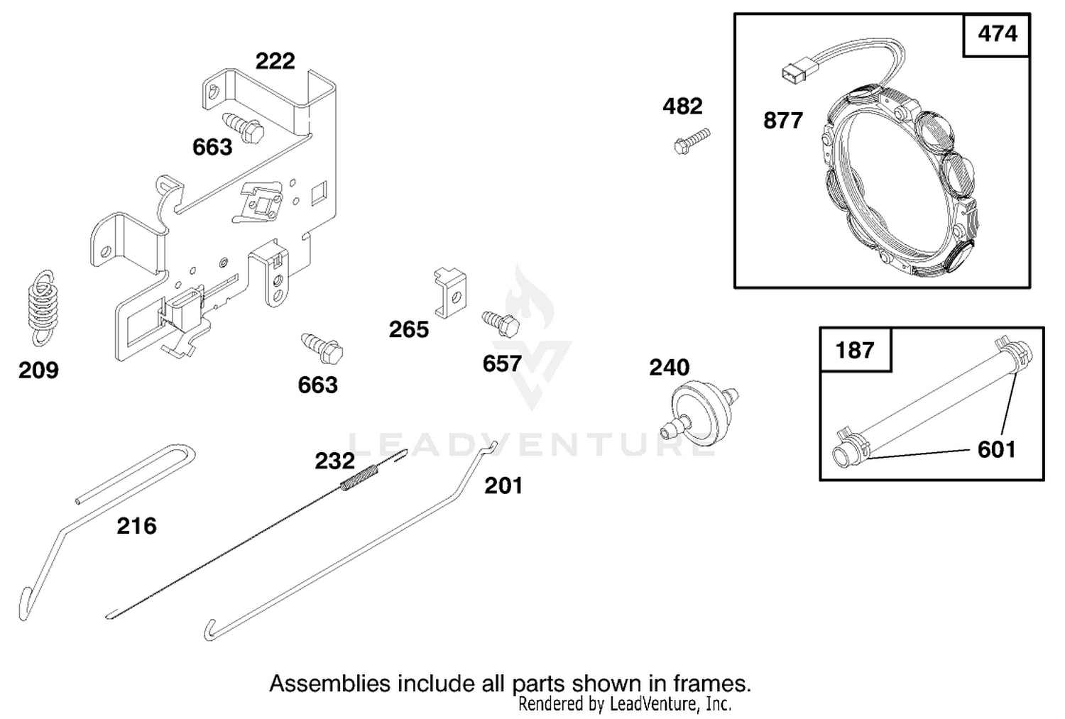 Engine Briggs  Stratton Model 283707-0156-01 5