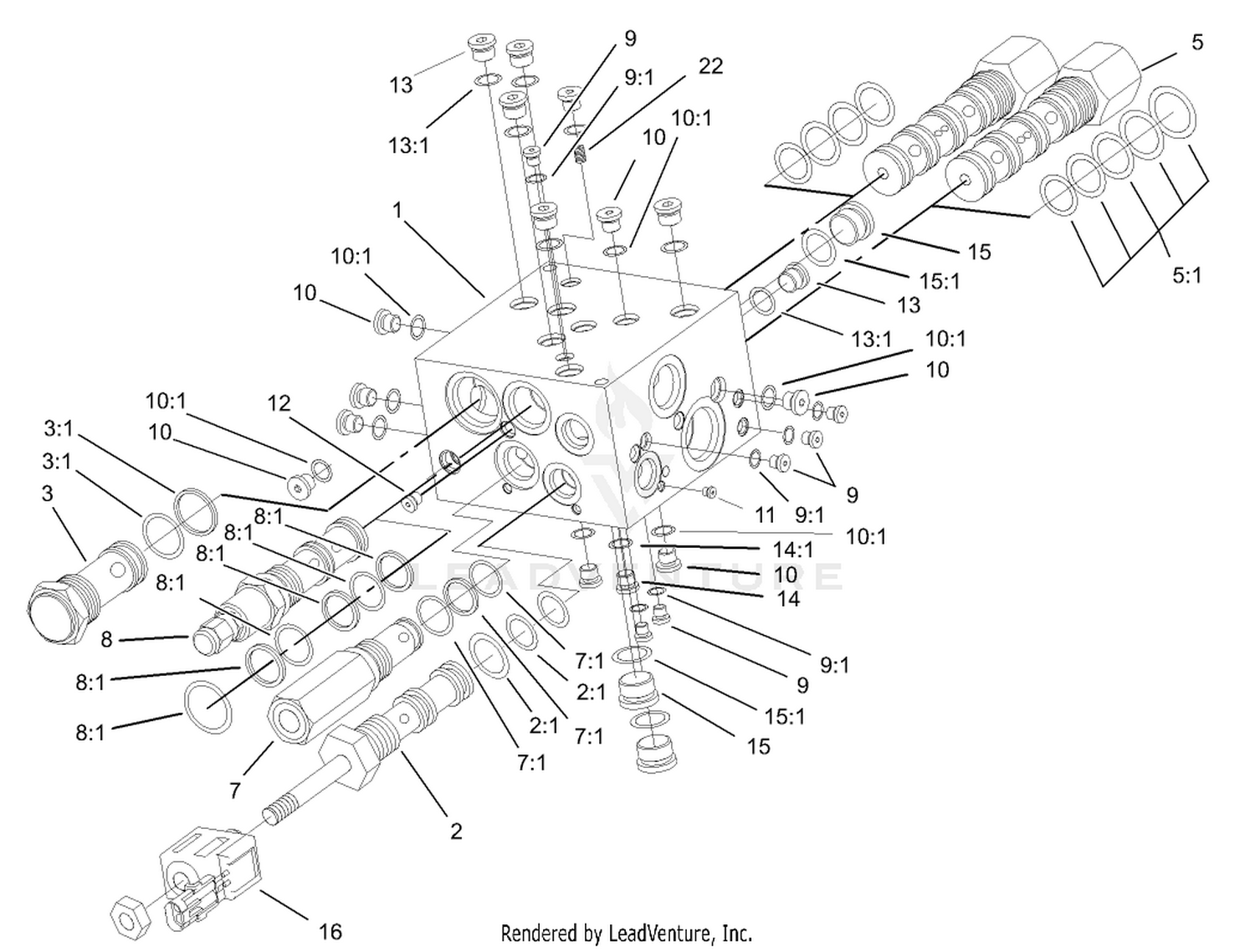 4 Wheel Drive Manifold Assembly No. 105-9875