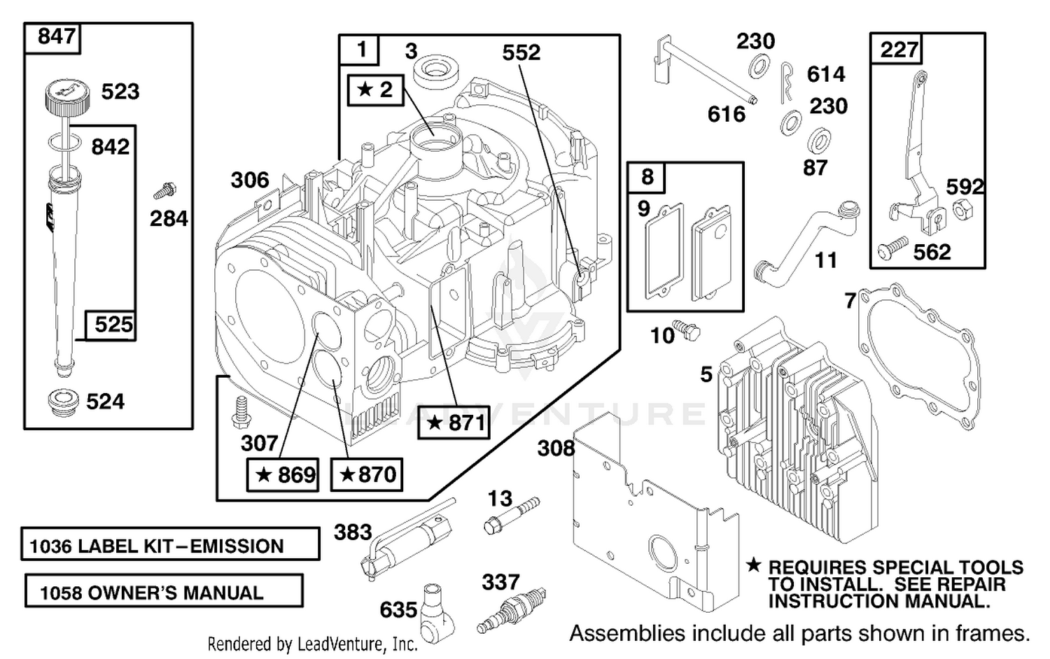 Engine Briggs  Stratton Model 28m707-1122-E1