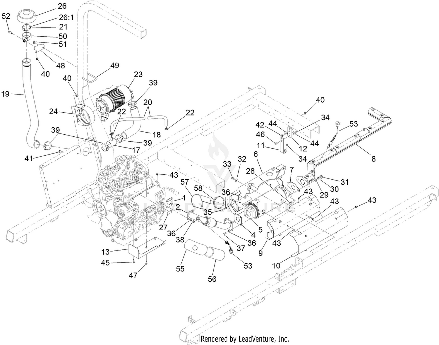 Muffler and Air Cleaner Assembly