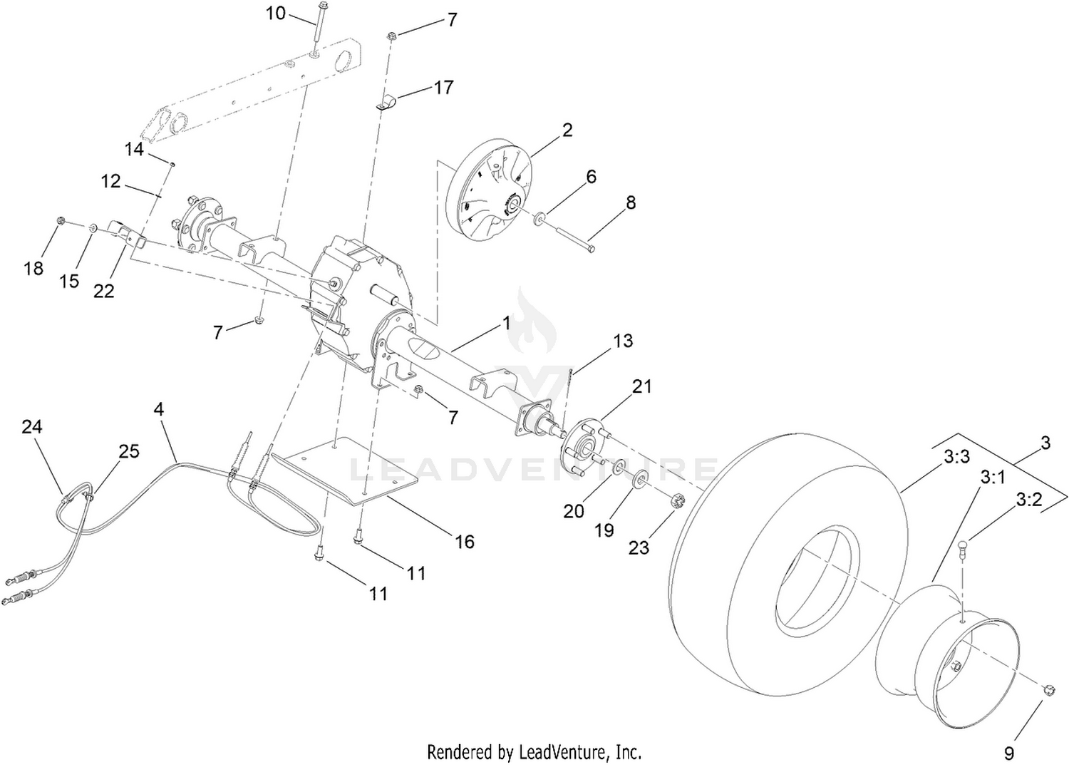 Rear Axle Drive System Assembly