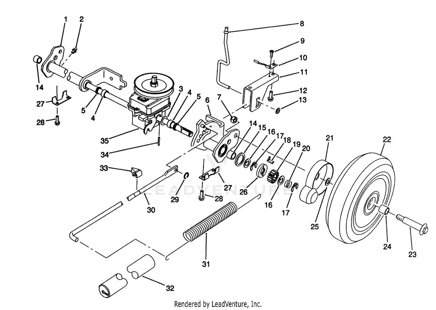S.p. Rear Axle Assembly (model No. 20916b)