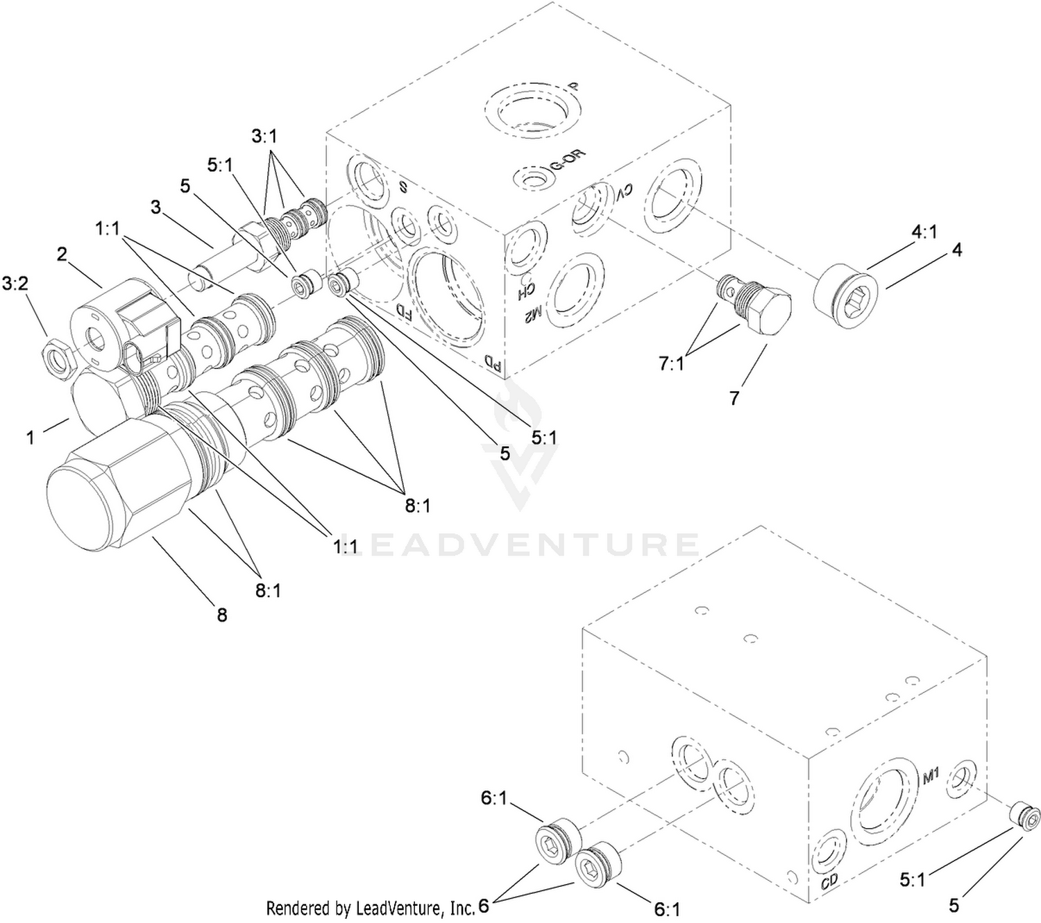 Hydraulic Traction Manifold Assembly No. 110-6062